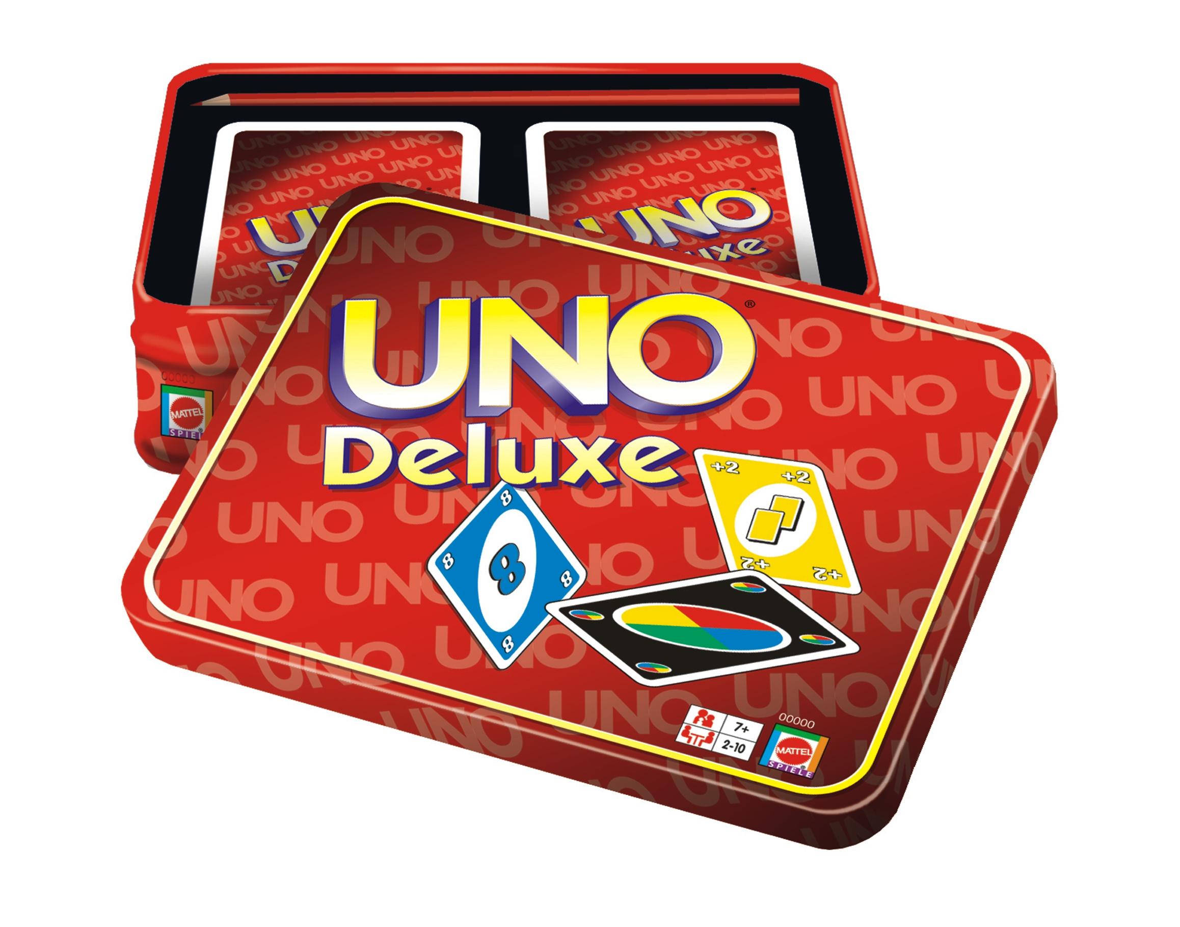 Produktbild Mattel Games UNO Deluxe Metallbox, Kartenspiel, Gesellschaftsspiel, Kinderspiel 2 von 7