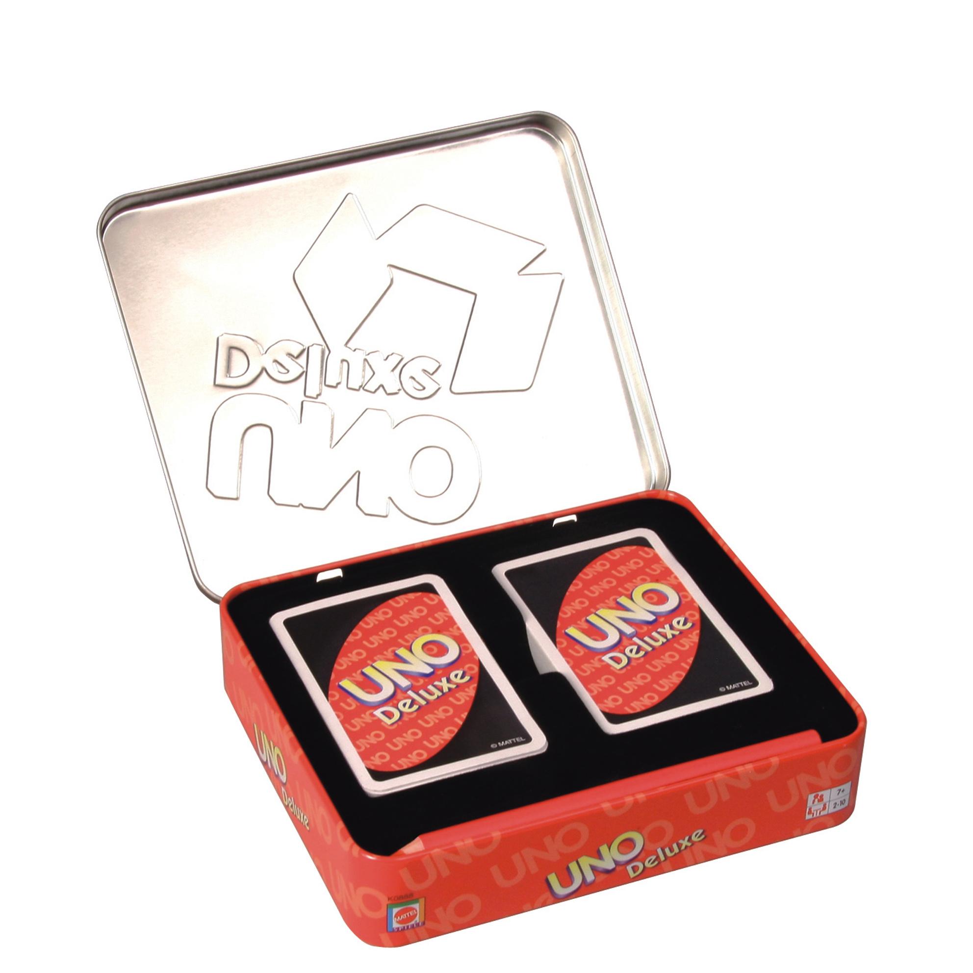 Produktbild Mattel Games UNO Deluxe Metallbox, Kartenspiel, Gesellschaftsspiel, Kinderspiel 3 von 7