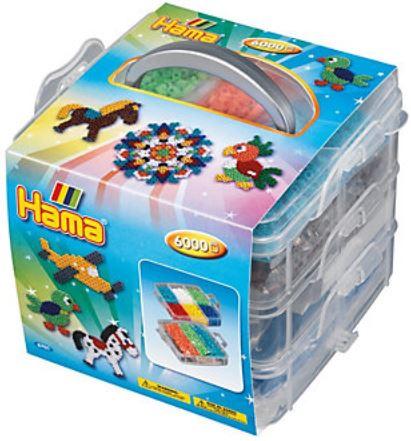 Hama - Aufbewahrungsbox inkl. 6000 Bügelperlen + Zubehör