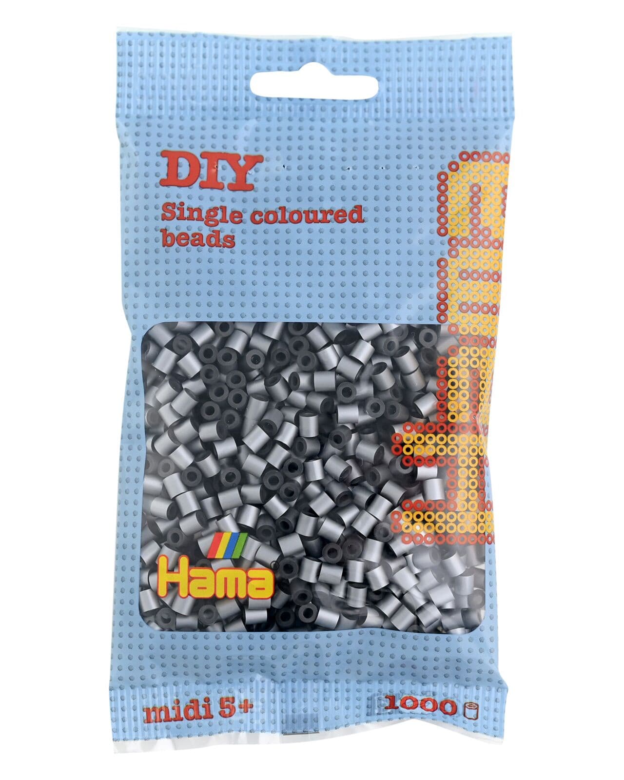 Hama Bügelperlen midi5+ Beutel mit Perlen Silber 1.000 Stück