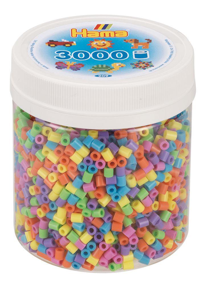 Hama Bügelperlen midi5+ Dose mit ca. 3000 Perlen, Pastell-Mix