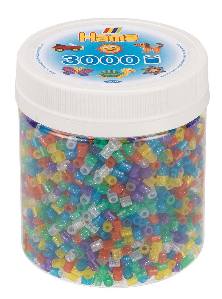 Hama Bügelperlen midi5+ Dose mit ca. 3000 Perlen, Glitter-Mix