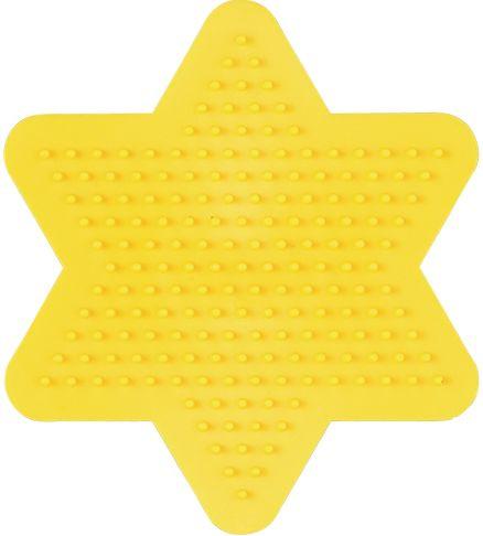 Hama Bügelperlen midi5+ Stiftplatte kleiner Stern, Gelb