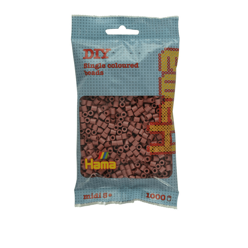 Hama Bügelperlen midi5+ Beutel mit ca. 1.000 Midiperlen Rosenholz