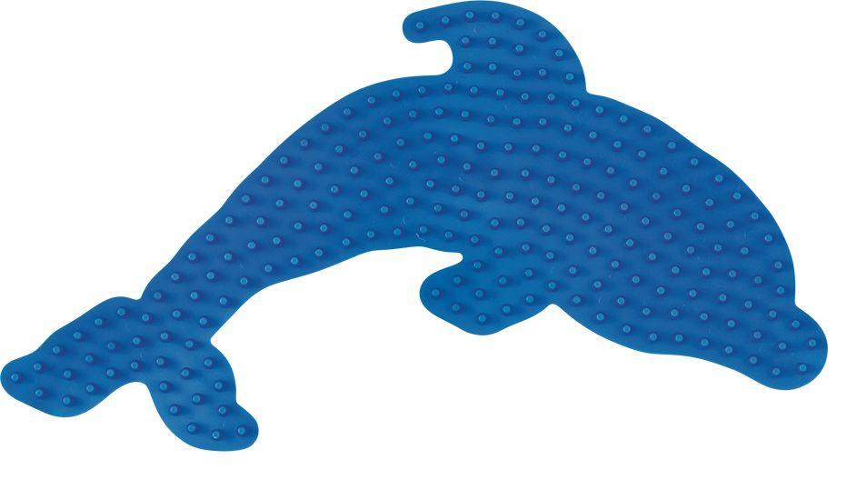 Hama Bügelperlen midi5+ Stiftplatte Delfin, Blau