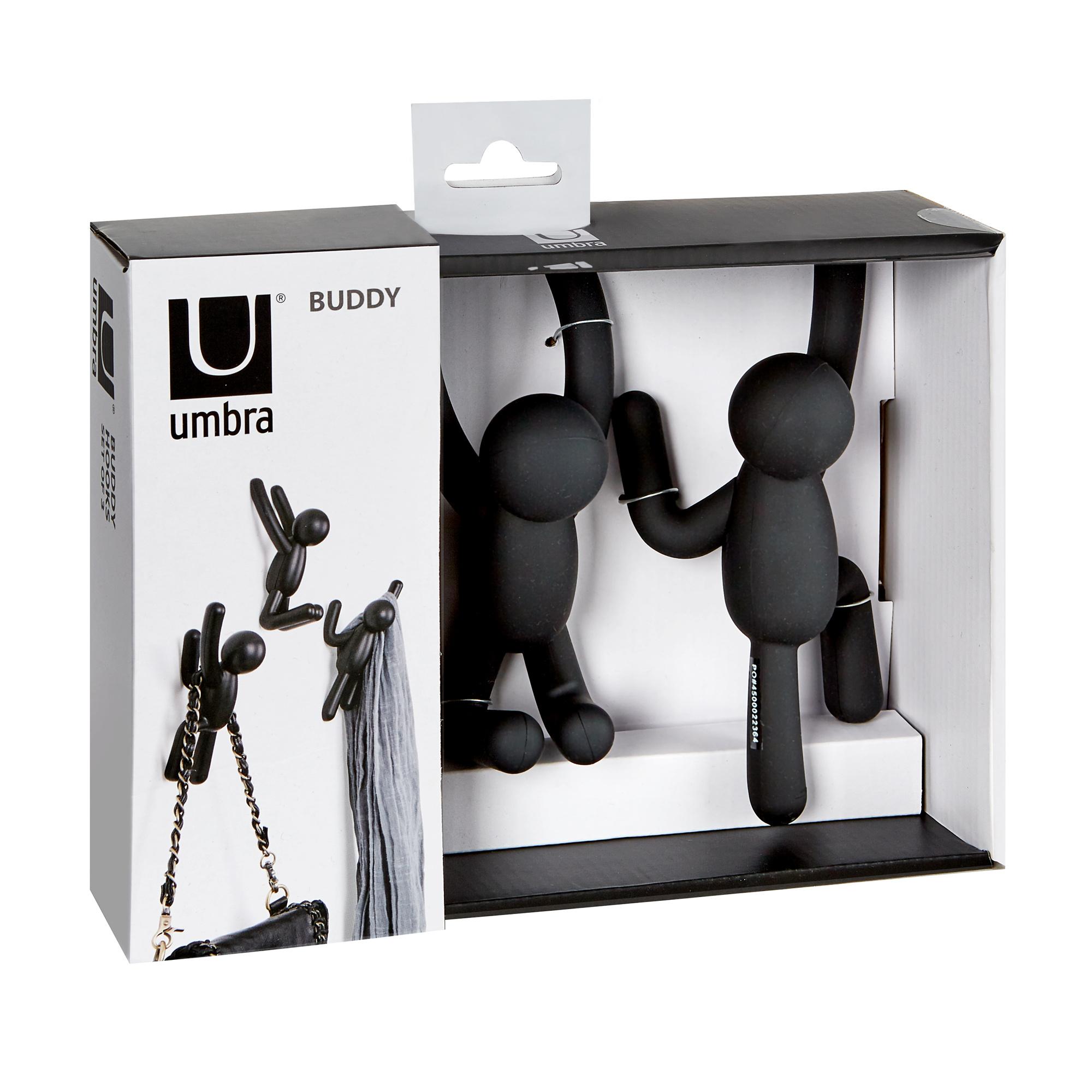 Produktbild umbra Kleiderhaken Buddy Hook Schwarz 3er-Set 2 von 3