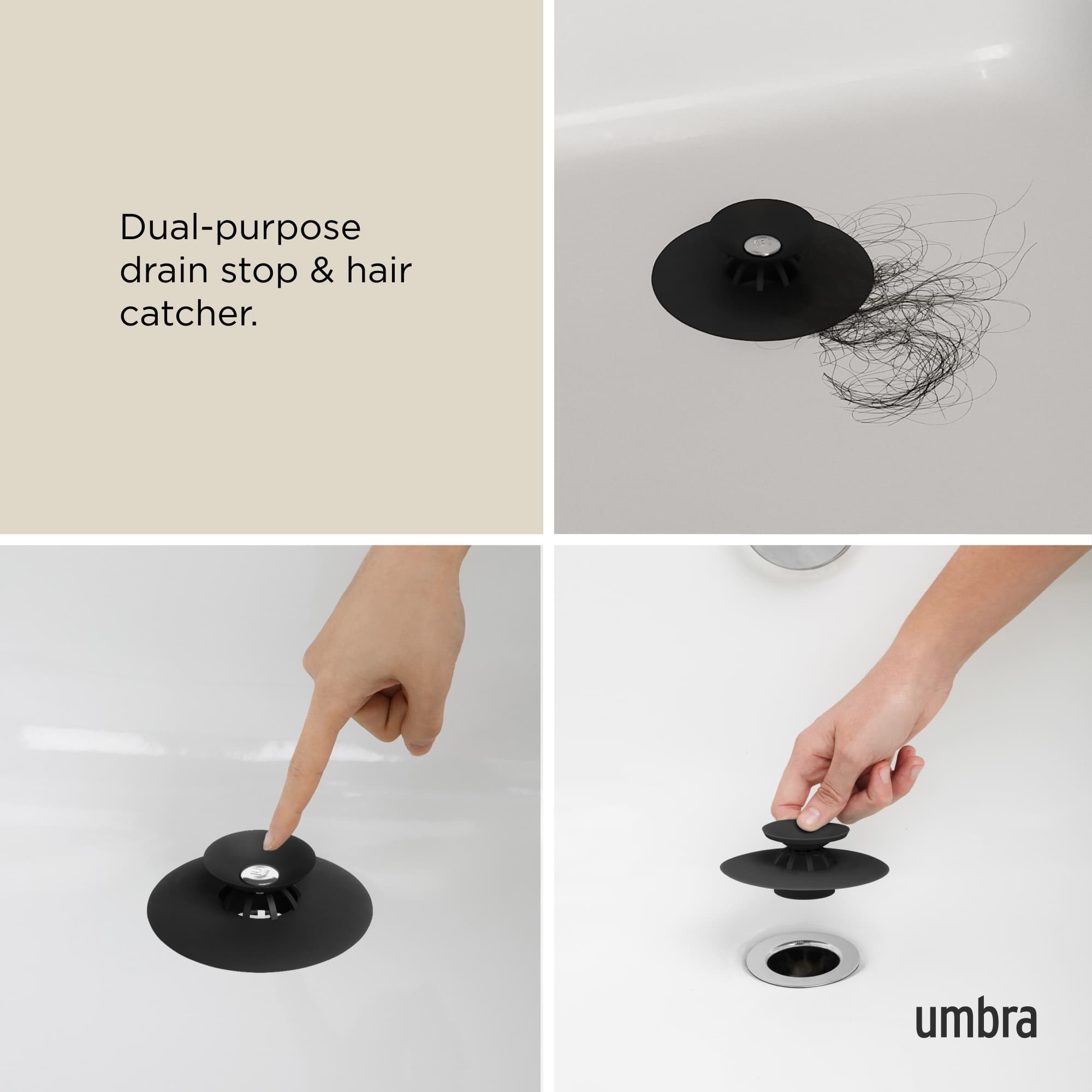Produktbild umbra Badewannenstöpsel und Haarsieb Flex 5 von 6