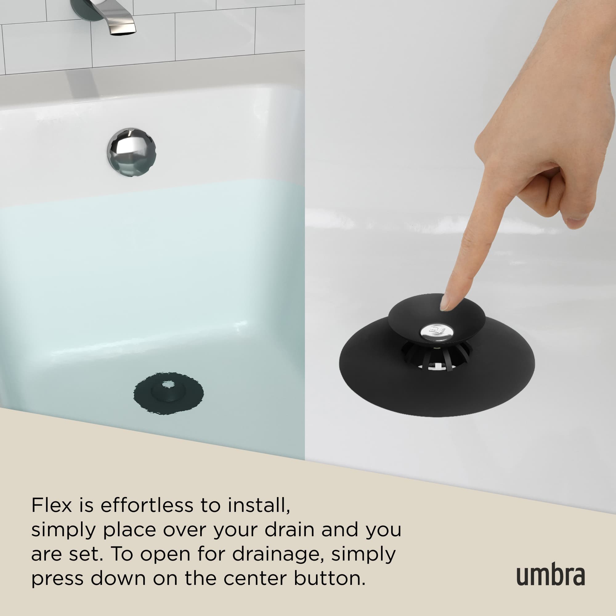 Produktbild umbra Badewannenstöpsel und Haarsieb Flex 4 von 6