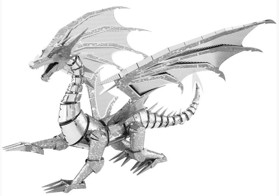 Metal Earth 502820 - Iconx - Silver Dragon