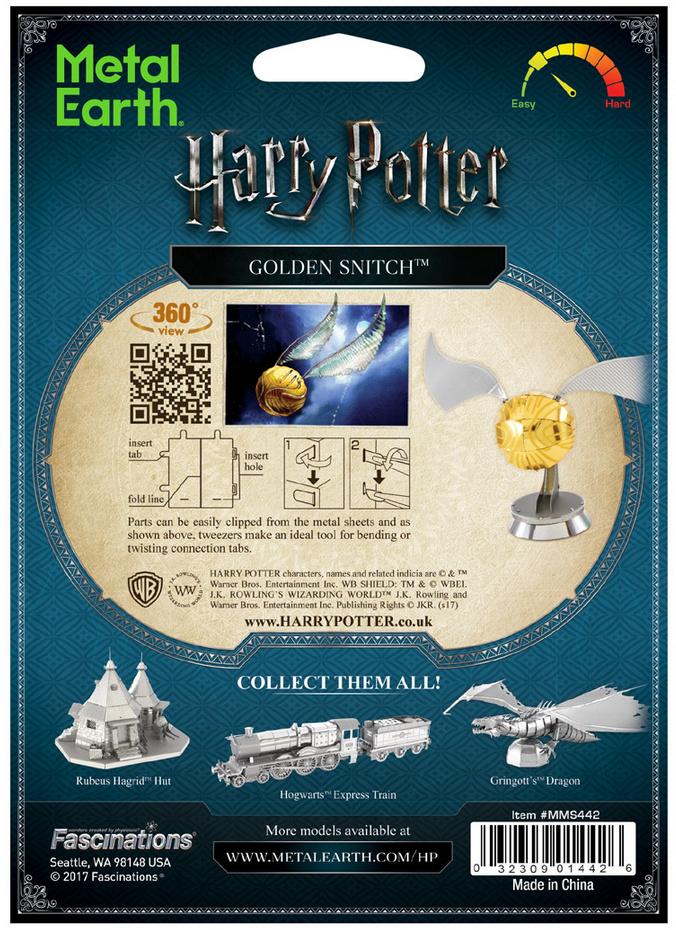 Produktbild Metal Earth 502772 - Metal Earth: Harry Potter Golden Snitch 3 von 3