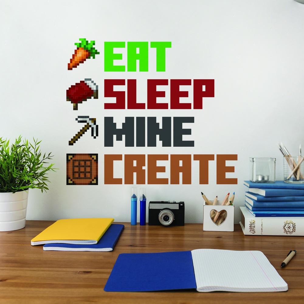 Produktbild HCM Kinzel - RoomMates Wandsticker - Minecraft Eat Sleep Mine Create Peel And Stick Wall Decals 3 von 3