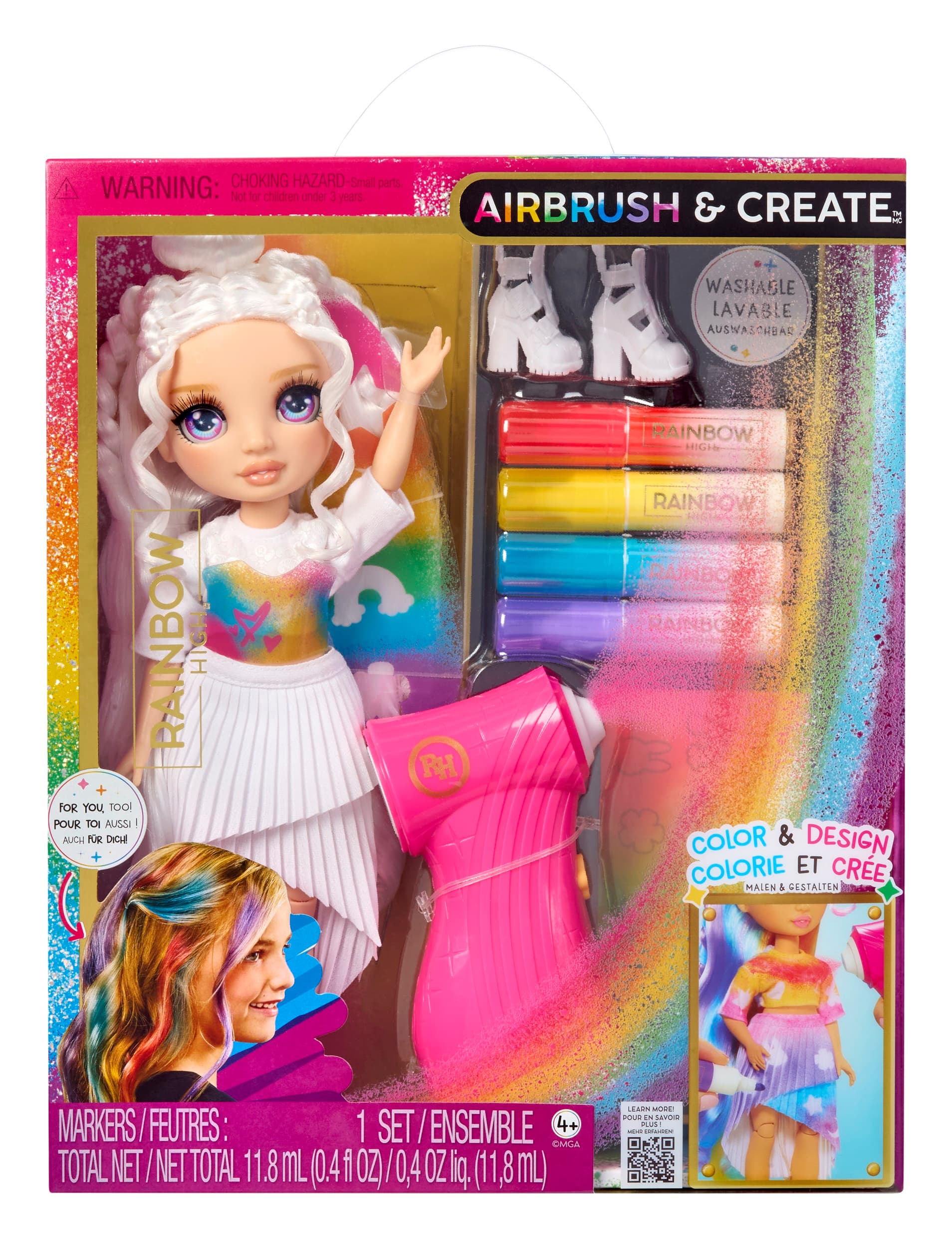 Produktbild Rainbow High Airbrush & Create Modepuppe - Lila Augen 3 von 8