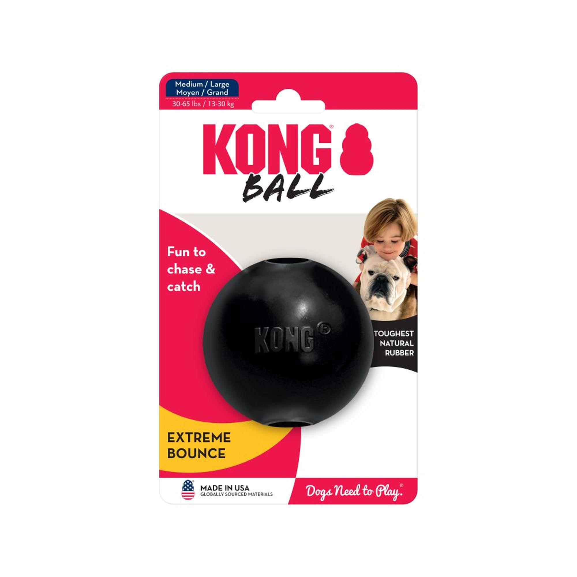 KONG Hundespielzeug Extreme Ball M-L schwarz 7,5 cm