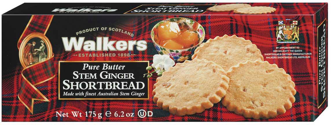 WALKERS Stem Ginger Shortbread