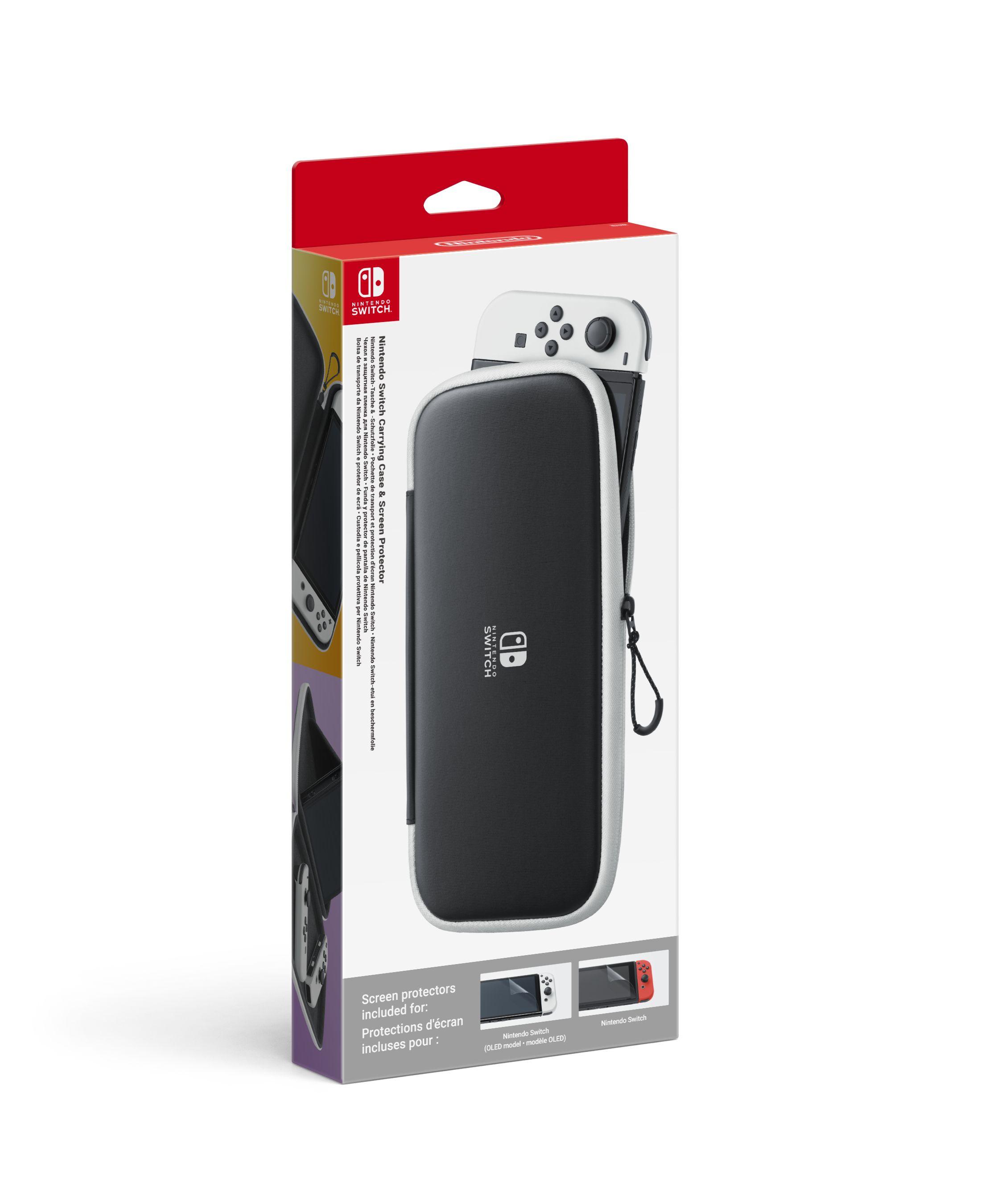 Nintendo Switch-Tasche&-Schutzfolie - Schwarz/Weiß