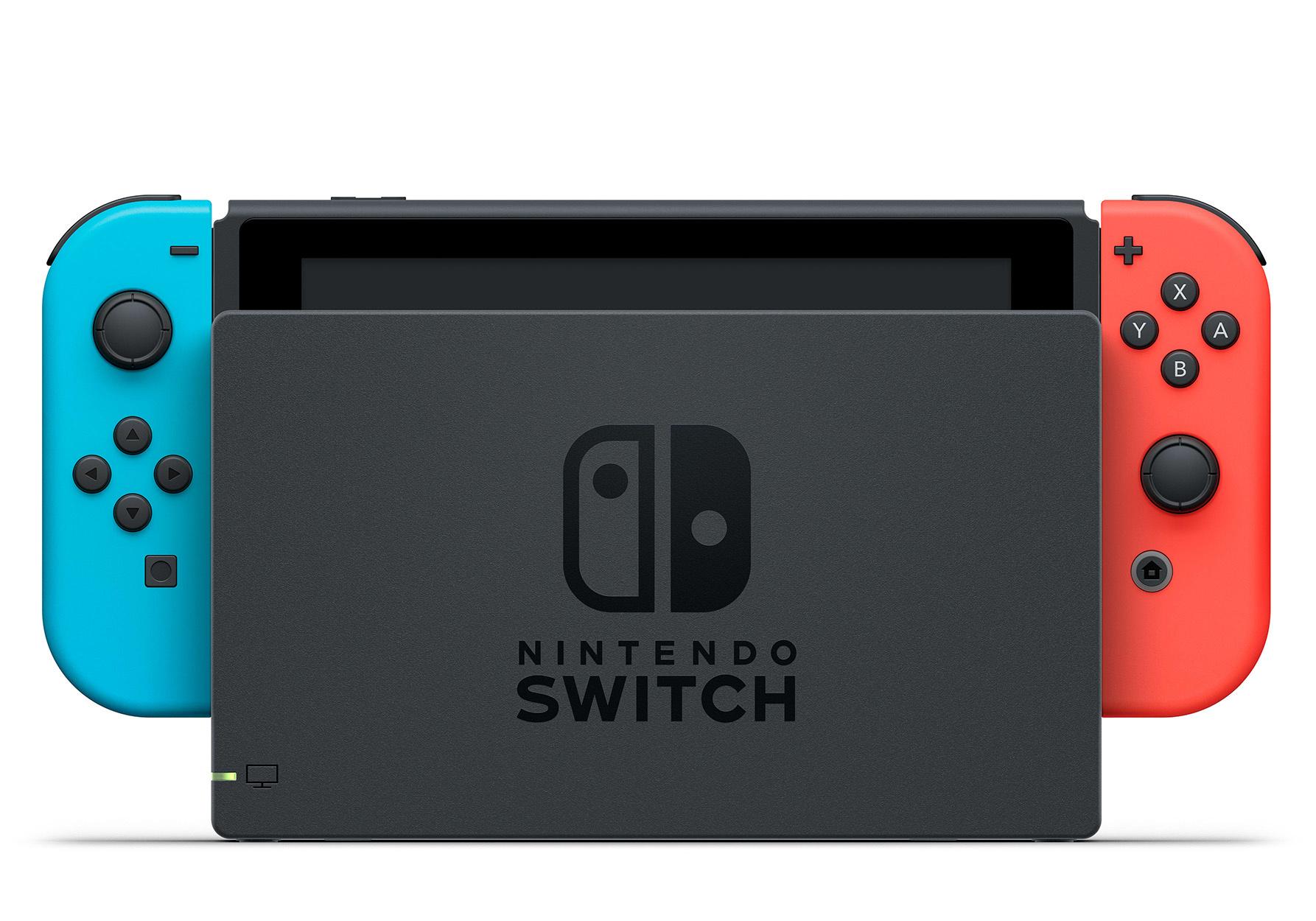 Produktbild Nintendo Switch - Konsole Neon-Rot / Neon-Blau 5 von 6