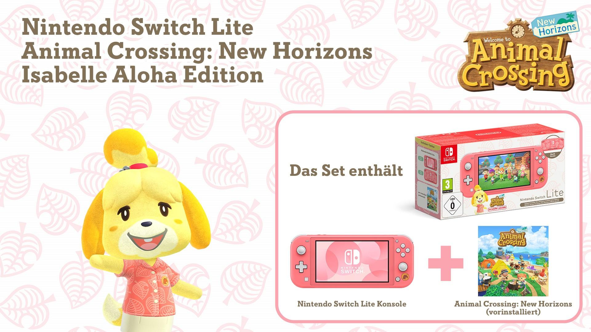Produktbild Nintendo Switch Lite Animal Crossing: New Horizons Isabelle Aloha Edition 2 von 7