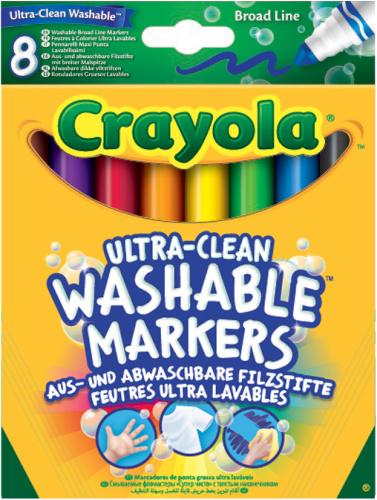 Crayola - 8 Ultra Clean aus- und abwaschbare Filzstifte