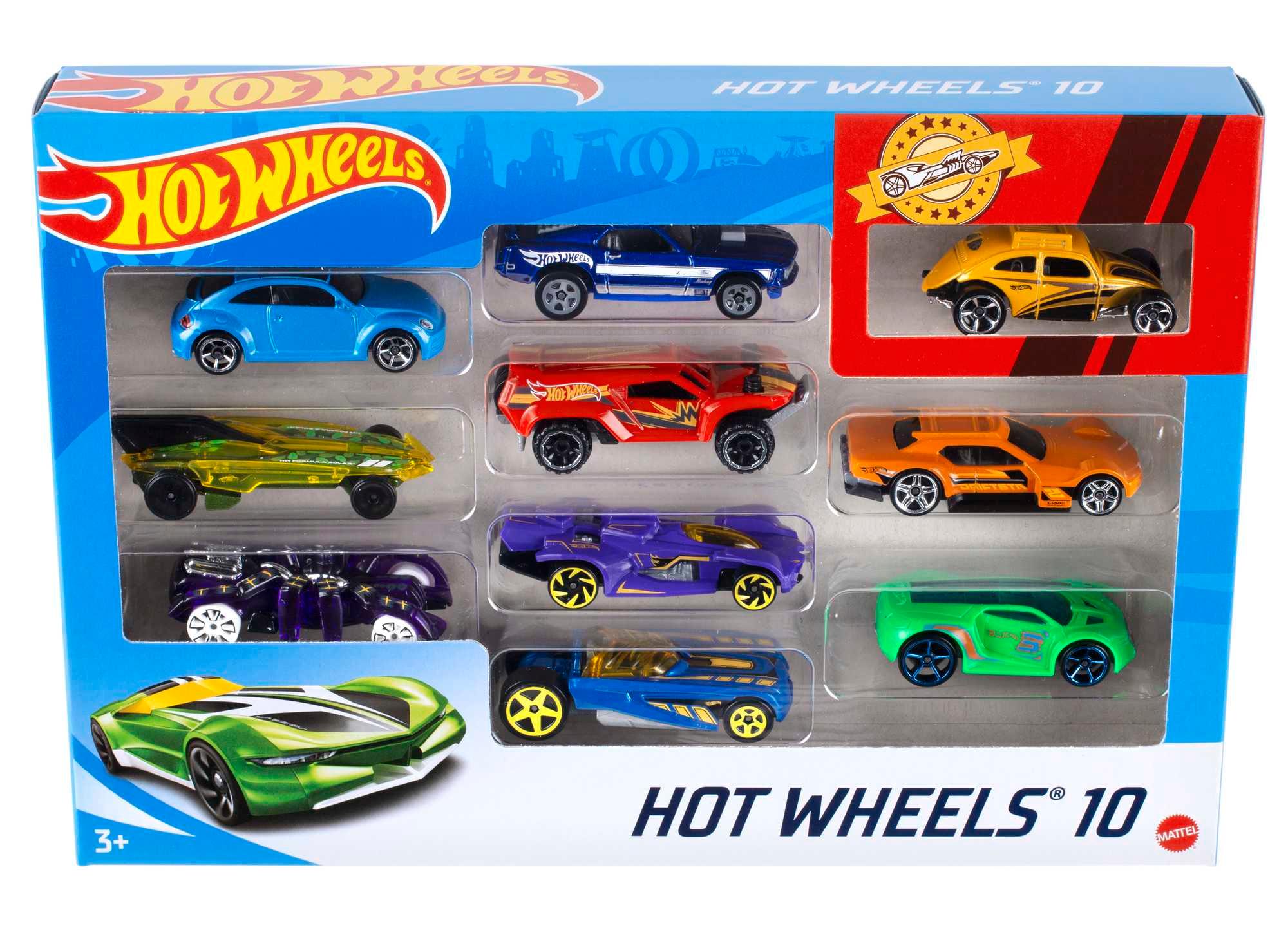 Produktbild Hot Wheels Set mit 10Fahrzeugen im Maßstab 1:64 für Sammler und Kinder 3 von 6