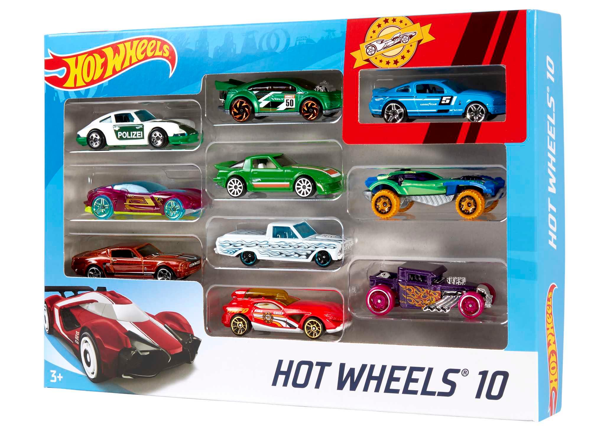 Produktbild Hot Wheels Set mit 10Fahrzeugen im Maßstab 1:64 für Sammler und Kinder 4 von 6