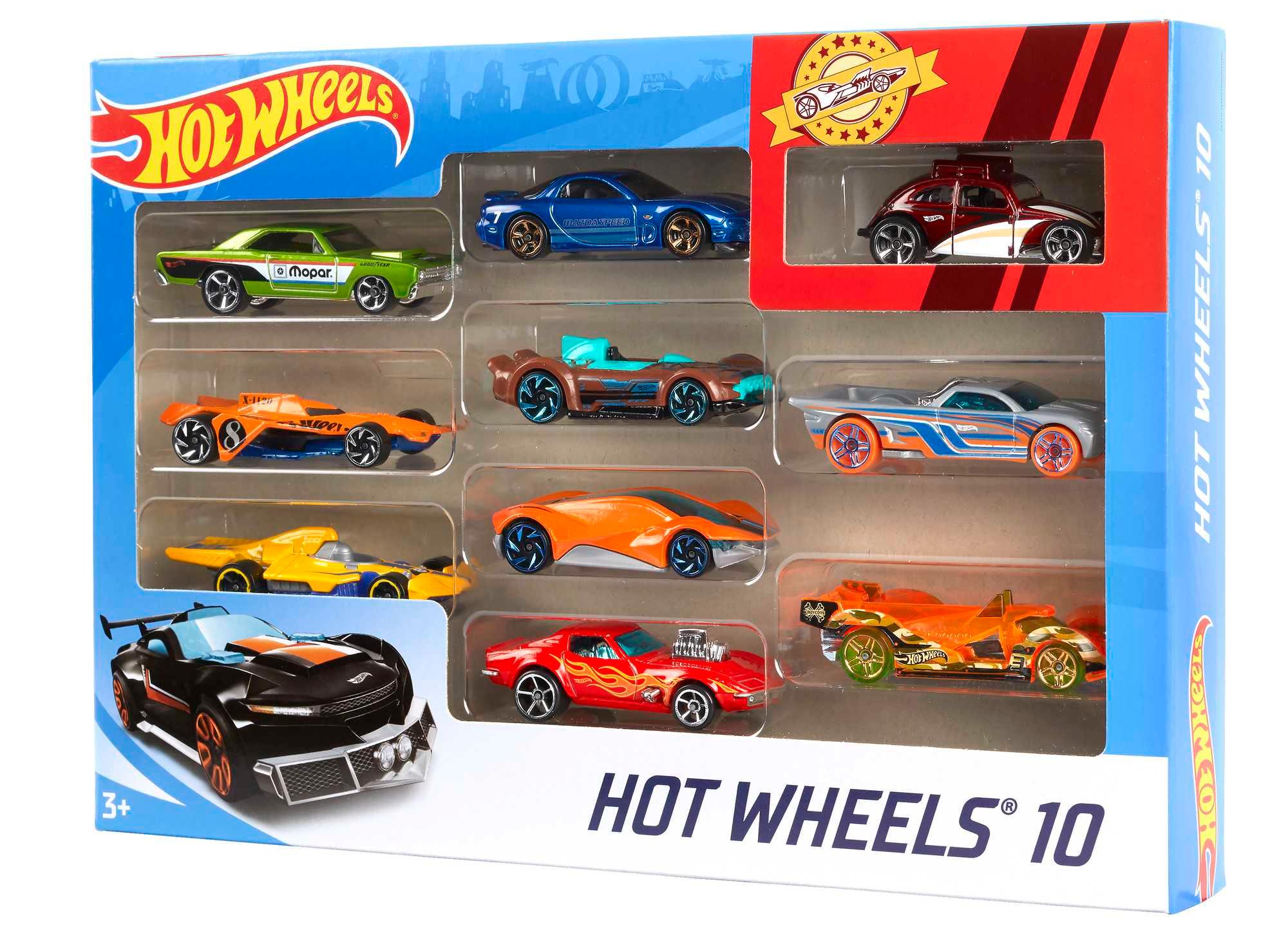 Produktbild Hot Wheels Set mit 10Fahrzeugen im Maßstab 1:64 für Sammler und Kinder 5 von 6