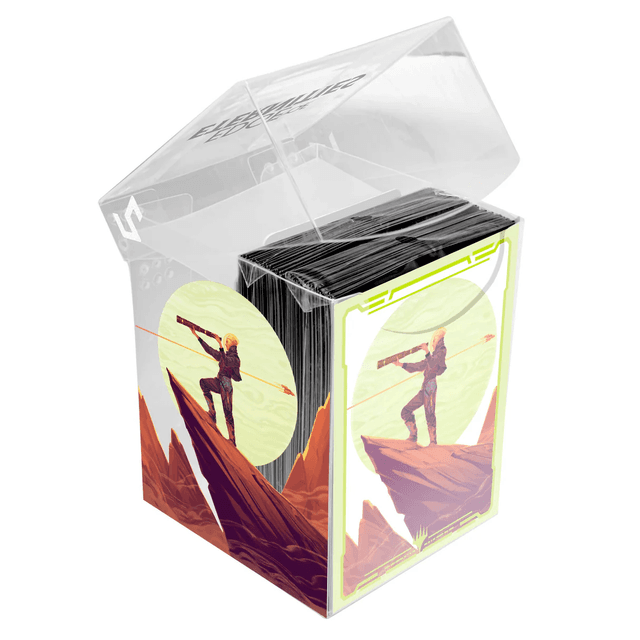UP - Edge Of Eternities 100ct Deck Protector Sleeves In Clear Box Key Character Mythic For Mtg