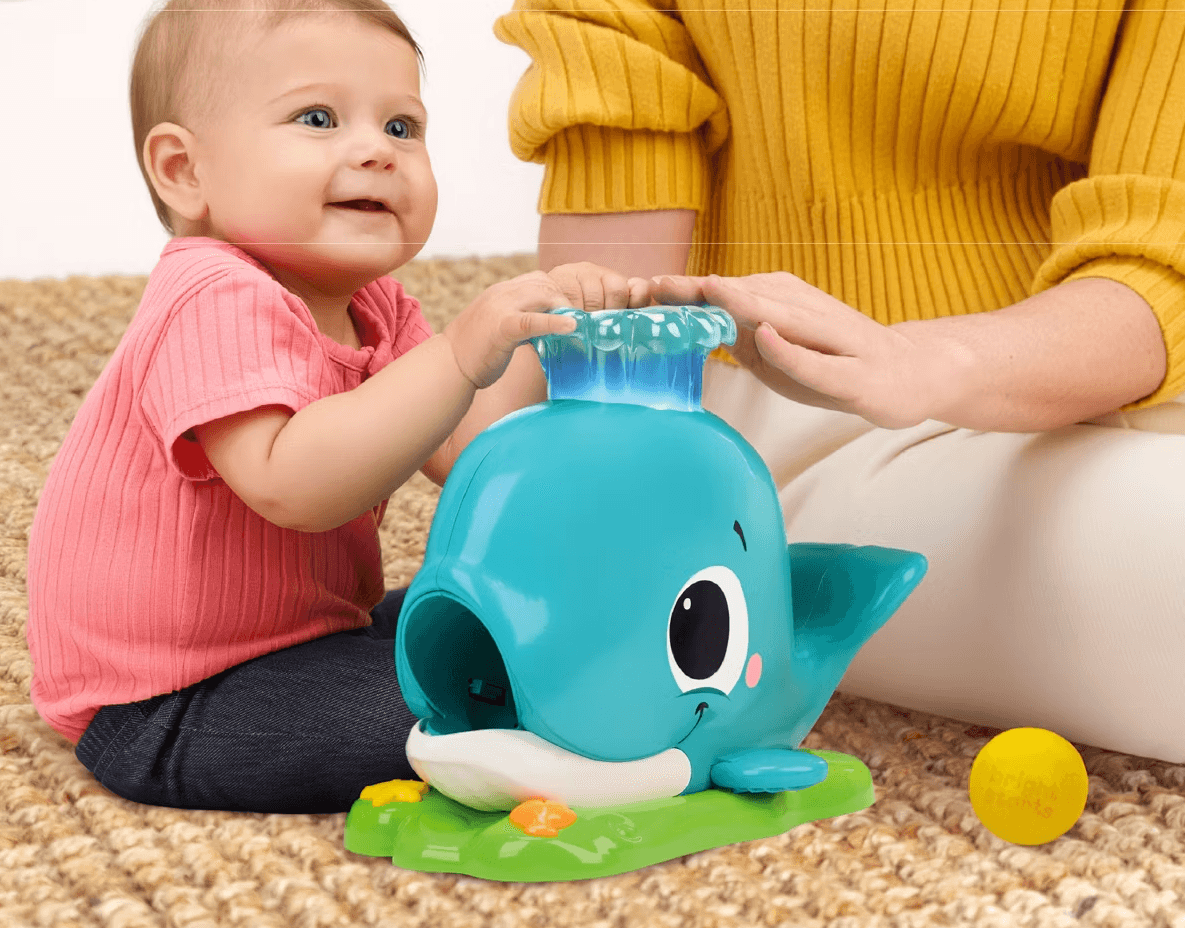 Bright Starts Disney Minnie Mouse Rosy Skies Babywippe mit Vibration, Musik und Spielzeugbogen