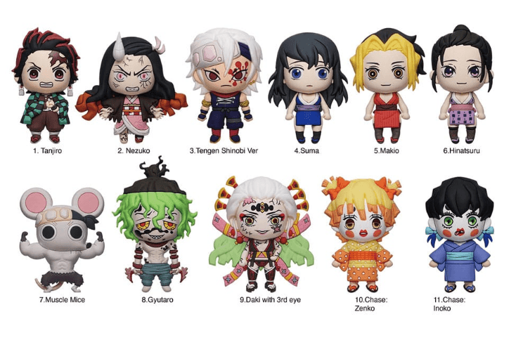 Demon Slayer: Kimetsu no Yaiba 3D PVC-Taschenanhänger Series 6 sortiert (Keine Auswahl möglich)