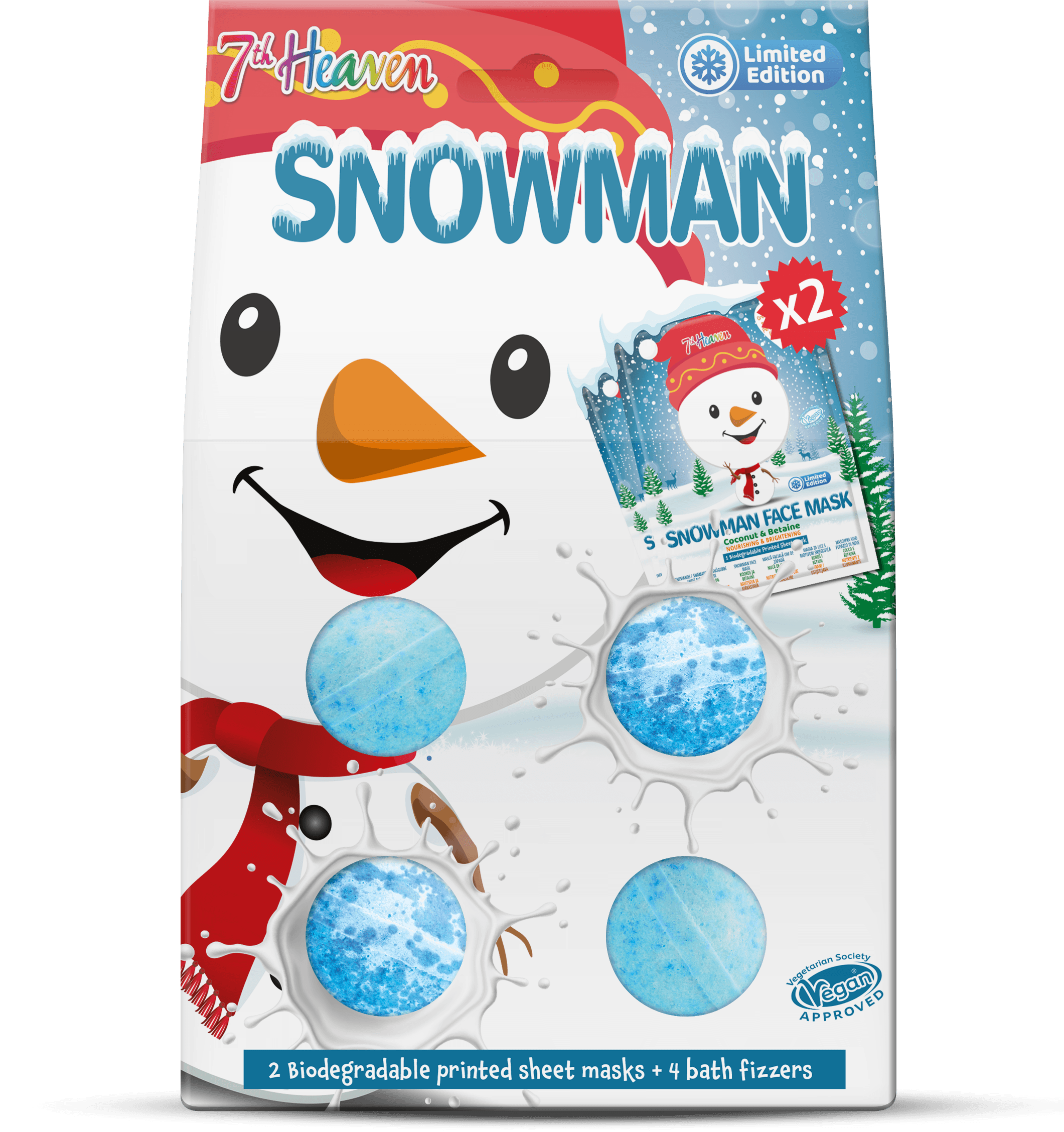 Montagne Jeunesse 7th Heaven Tuchmaske Schneemann Geschenkpackung
