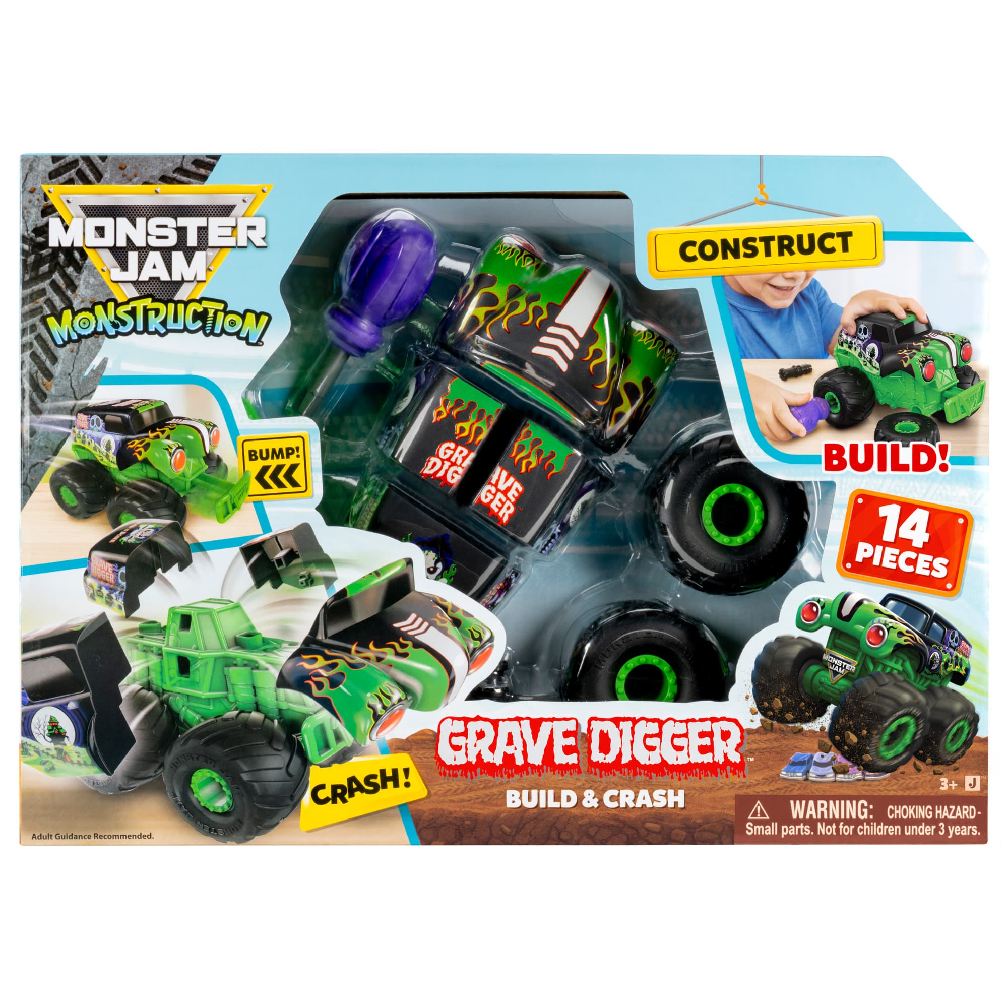 Monster Jam - Monstruction Trucks, 12,5cm Bauspielzeug *sortiert*