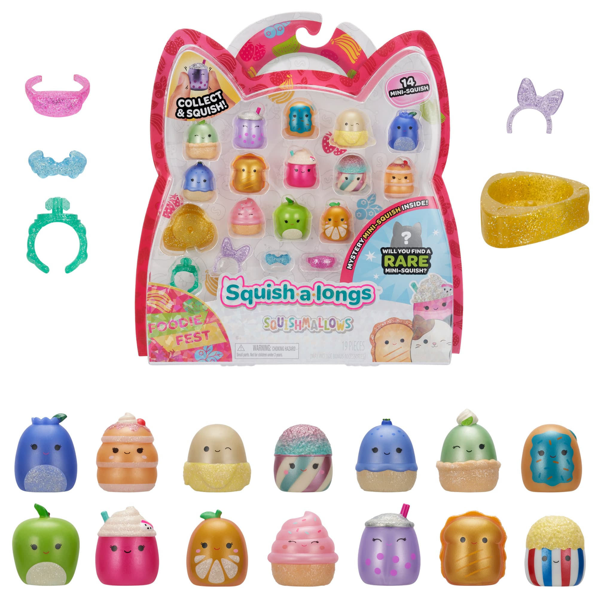 Squishmallows Squish-a-longs "Foodie Fest" Sugared Figuren, 14er Pack *EXKLUSIV bei Müller*