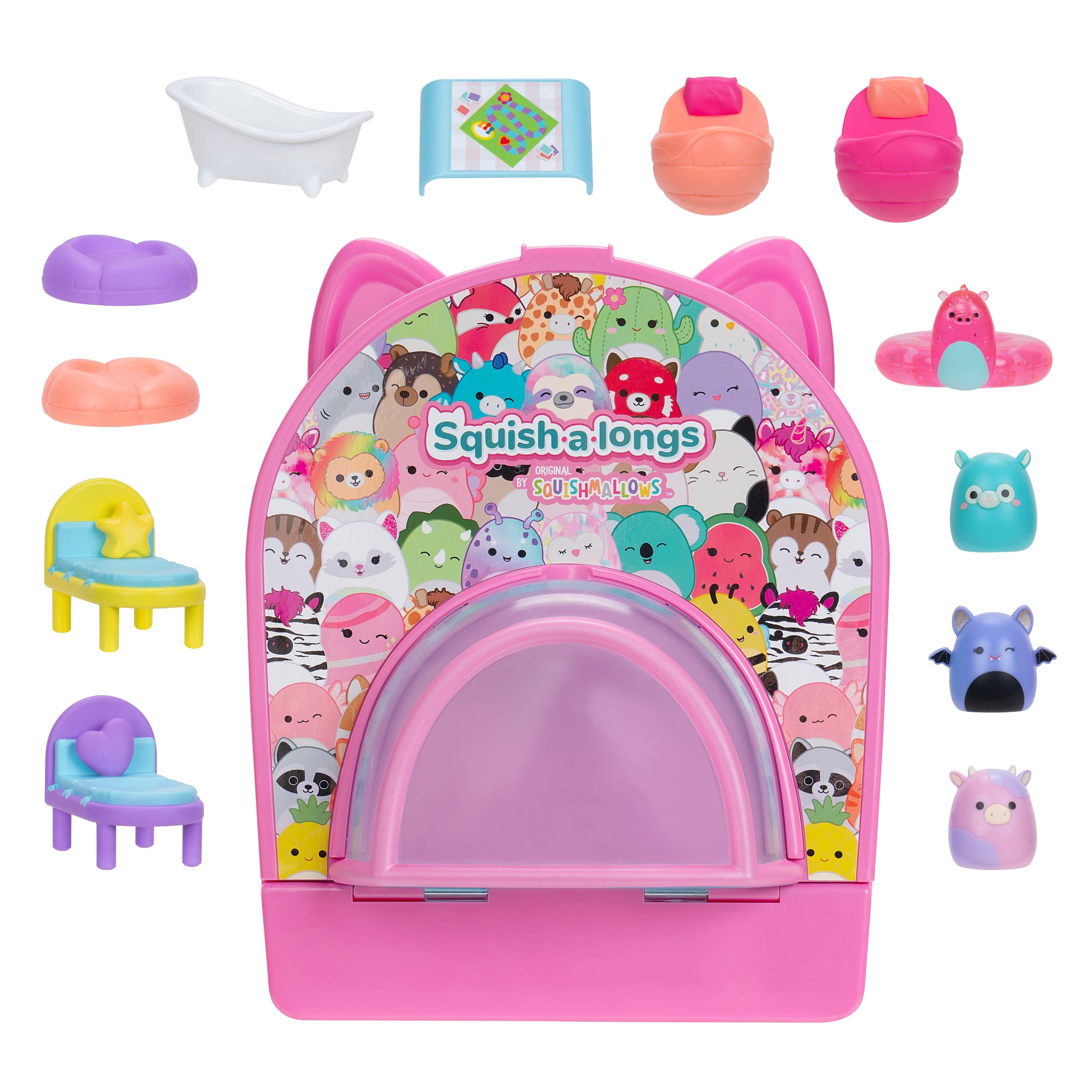 Squishmallows Squish-a-longs Rucksack Spielset mit Figuren