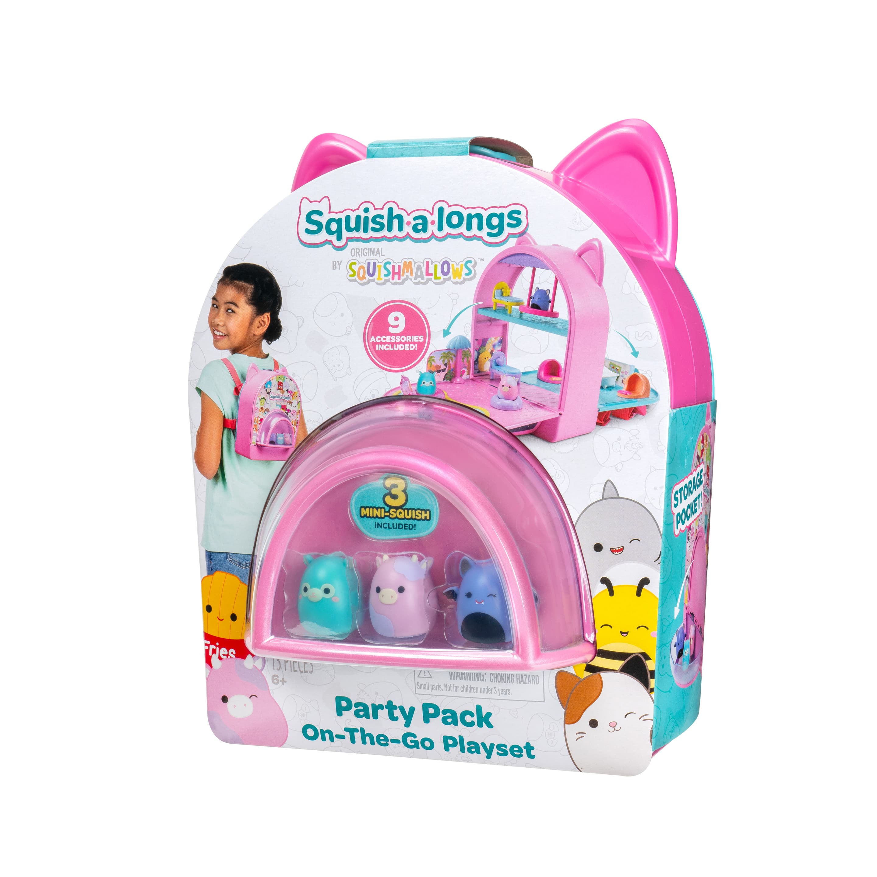 Produktbild Squishmallows Squish-a-longs Rucksack Spielset mit Figuren 6 von 8