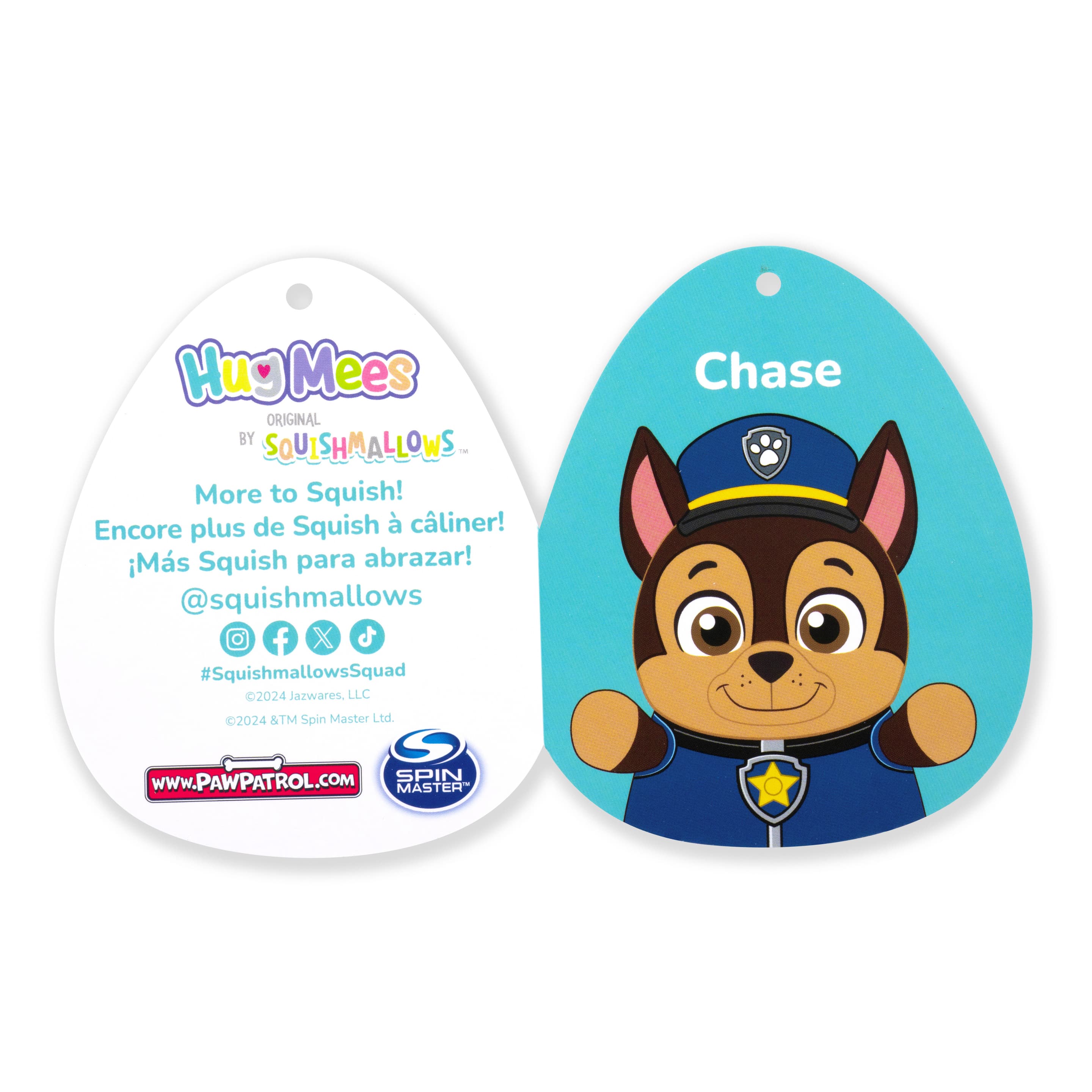 Produktbild Squishmallows - PAW Patrol Chase HugMee, 25cm 3 von 6