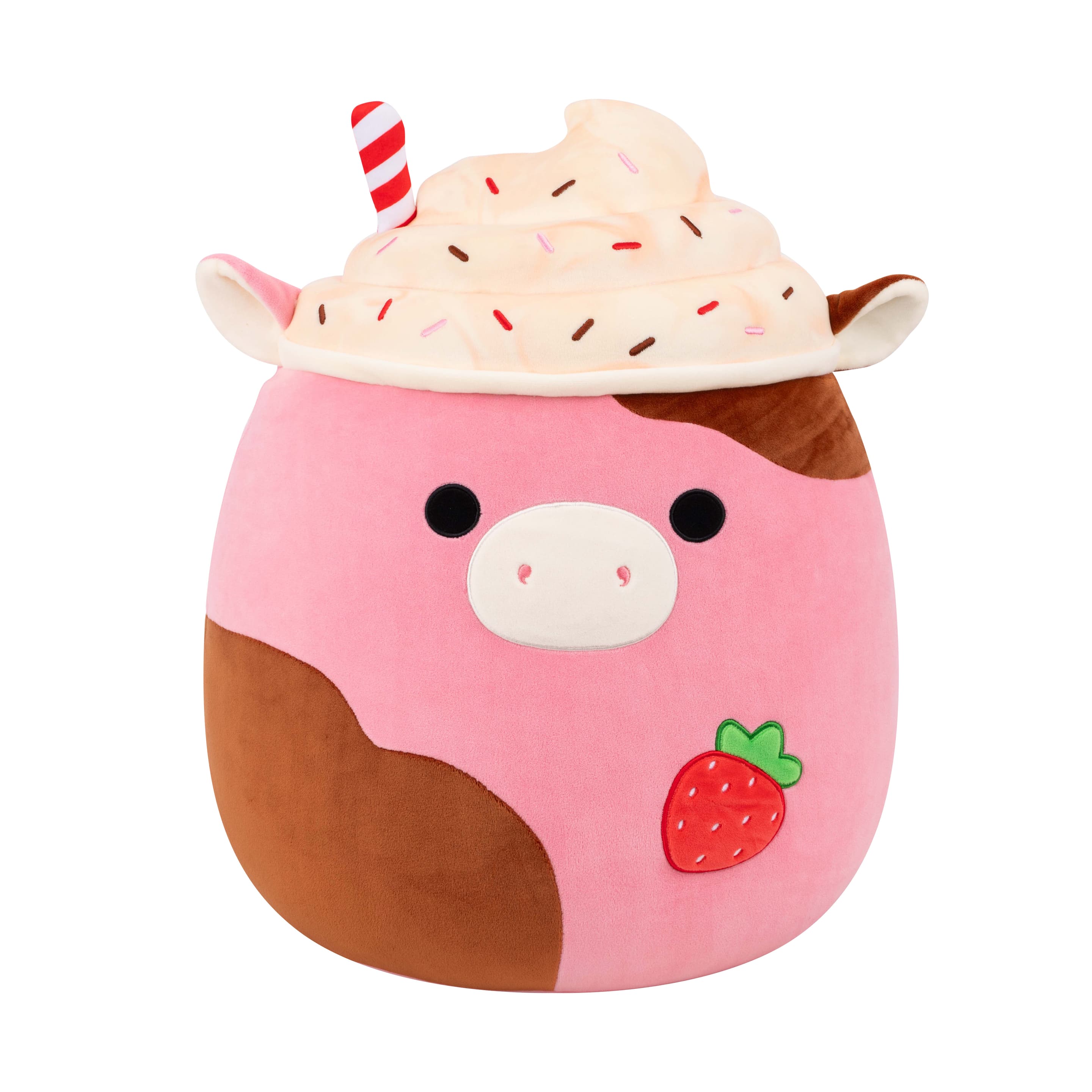 Squishmallows Erdbeer-Milchshake Kuh Rishi, 40cm - NUR bei Müller
