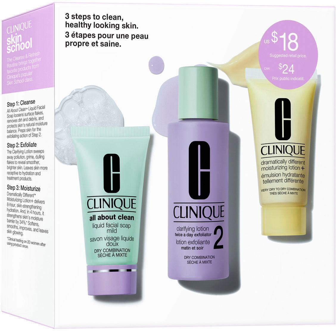 Clinique Pflegesystem 3 Schritte Trockene Haut&Mischhaut Geschenkpackung