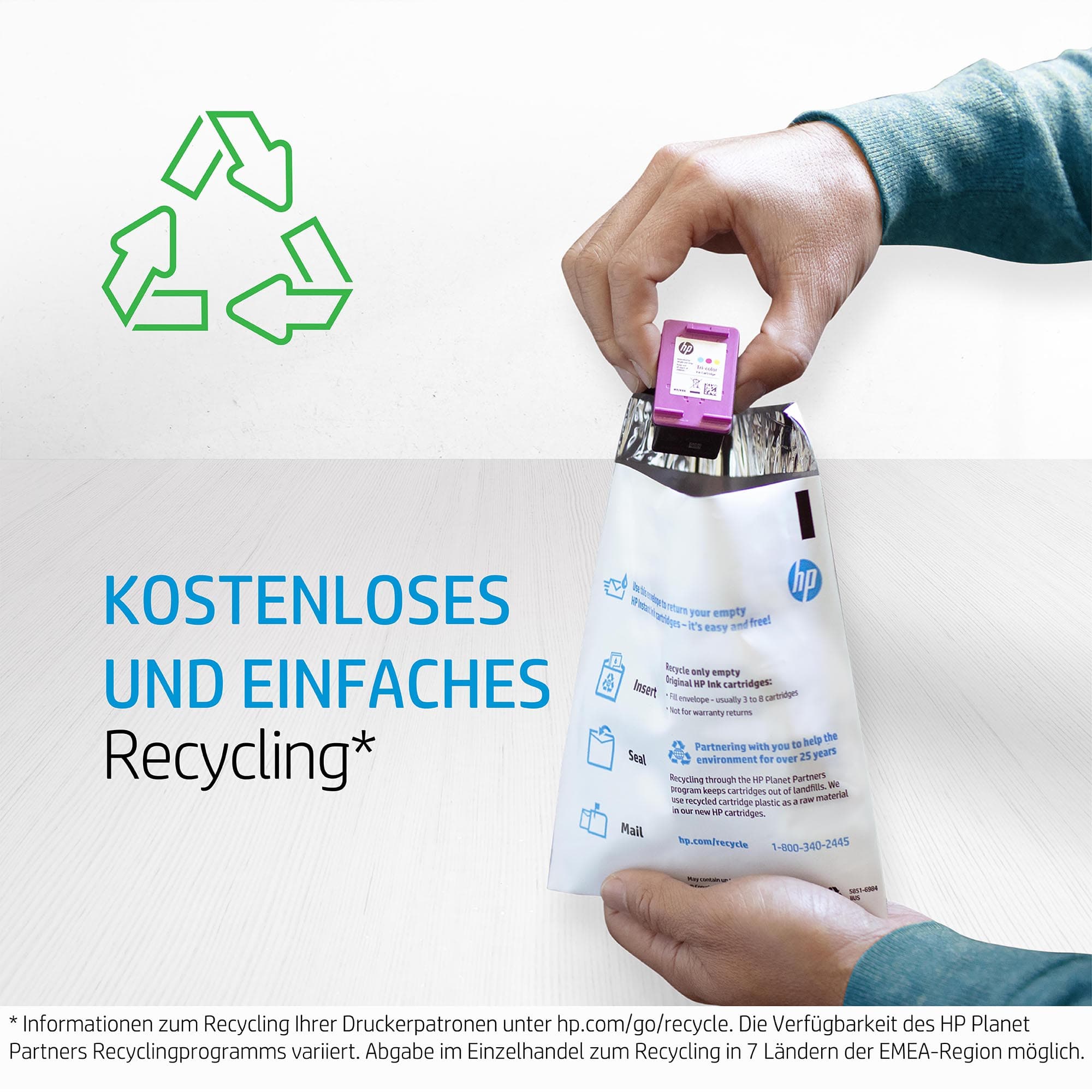 Produktbild hp 303 2er-Pack Schwarz & Cyan/Magenta/Gelb Original Tintenpatronen 3YM92AE 5 von 9
