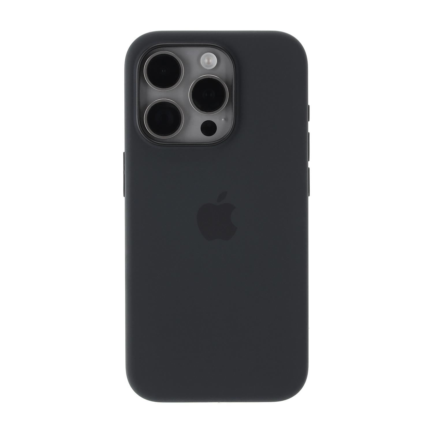 Apple Silikon Case iPhone 15 Pro Max schwarz