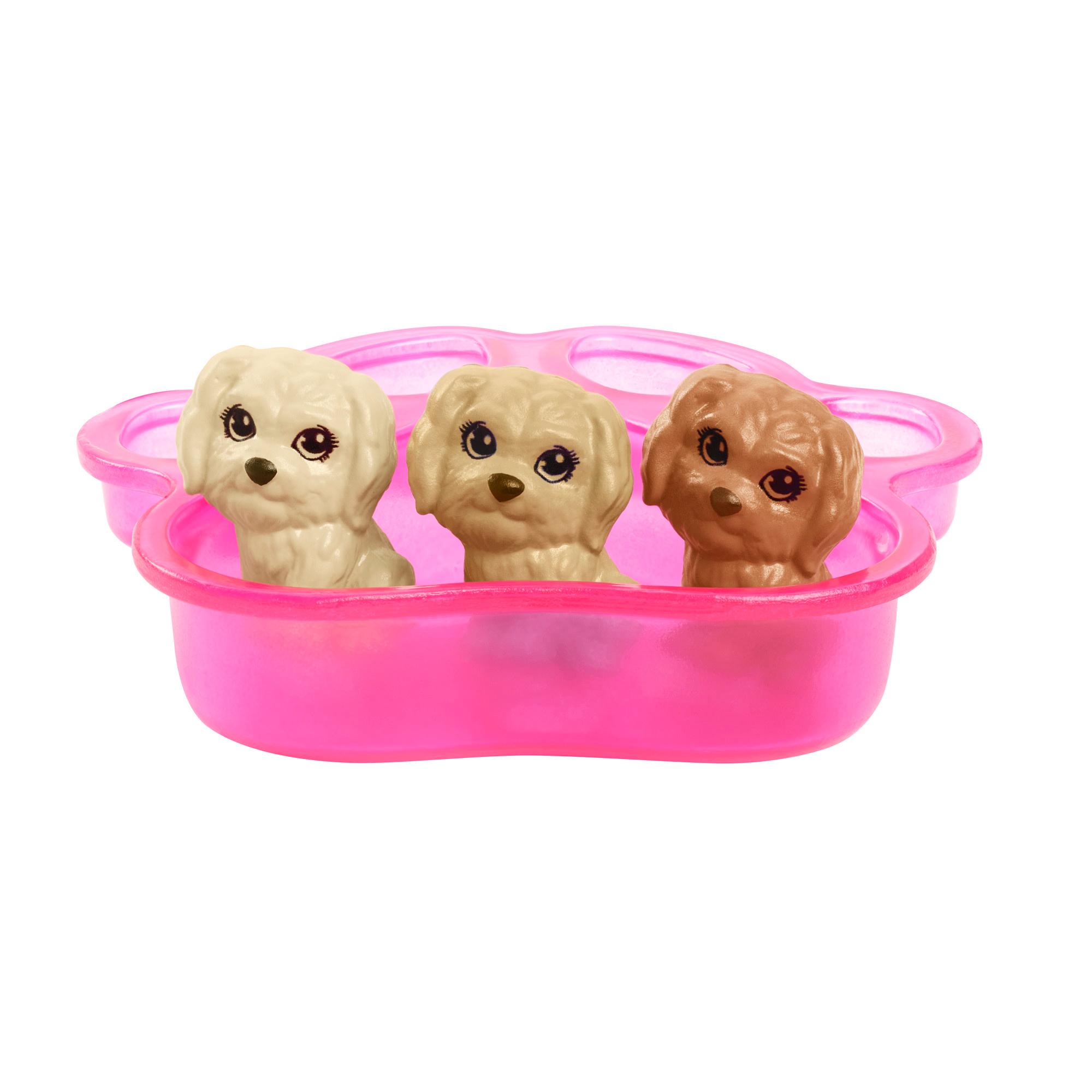 Produktbild Barbie Puppe (blond) mit Hund&Welpen, Set inkl. Zubehör 6 von 7