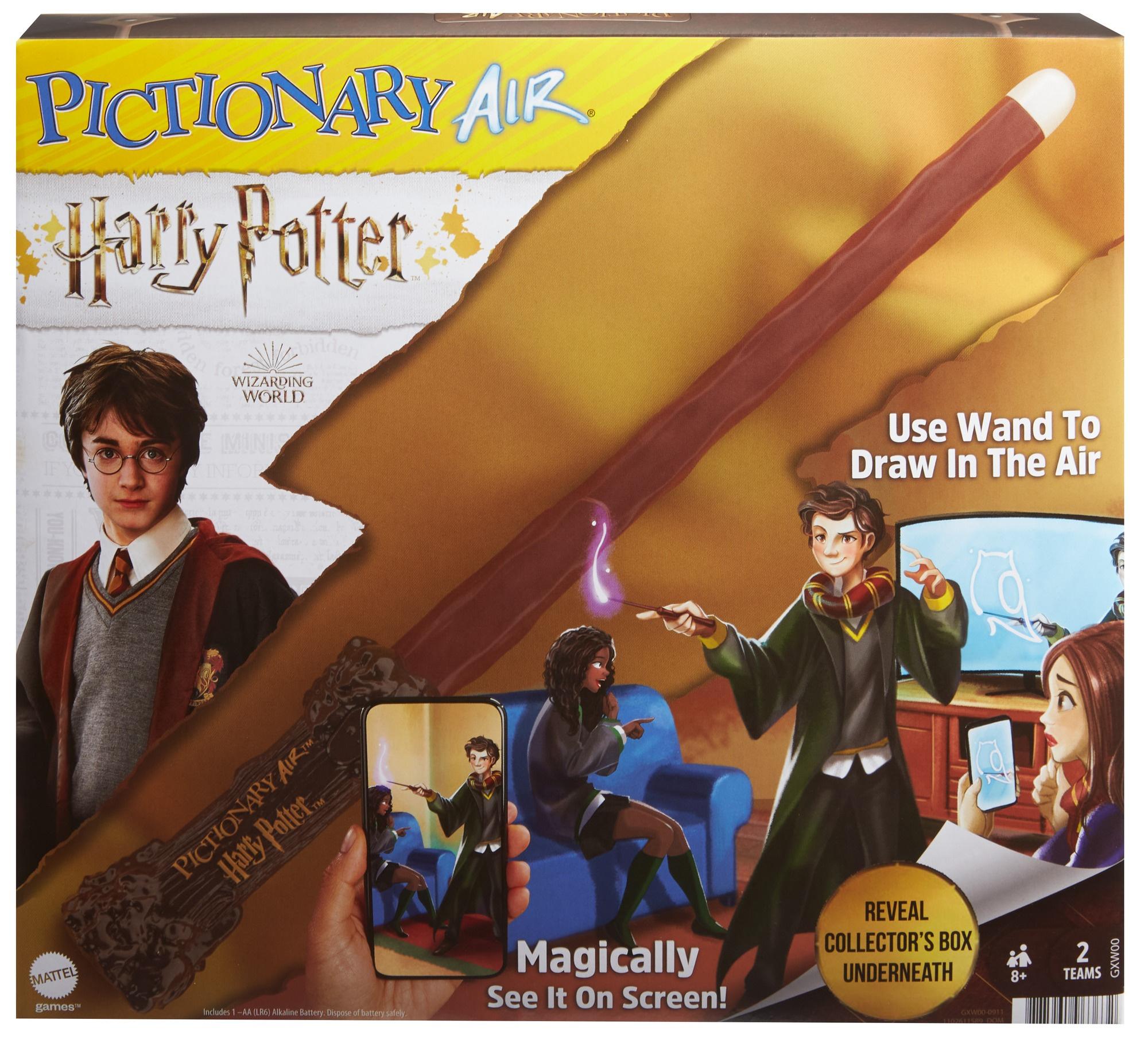 Mattel Games Pictionary Air Harry Potter, Familienspiel, Zeichenspiel