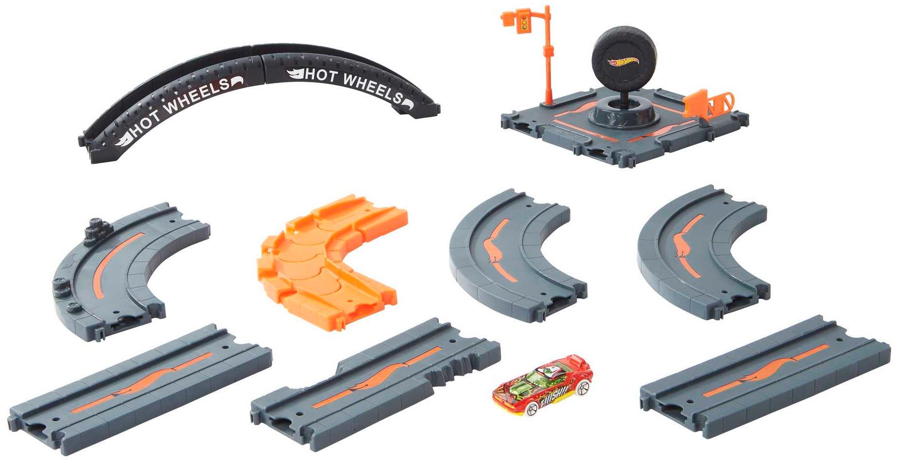 Produktbild Hot Wheels City Erweiterungstrack Set, 10-teiliges Set mit 1 Fahrzeug, Geschenk für Kinder ab 4 Jahren 5 von 6