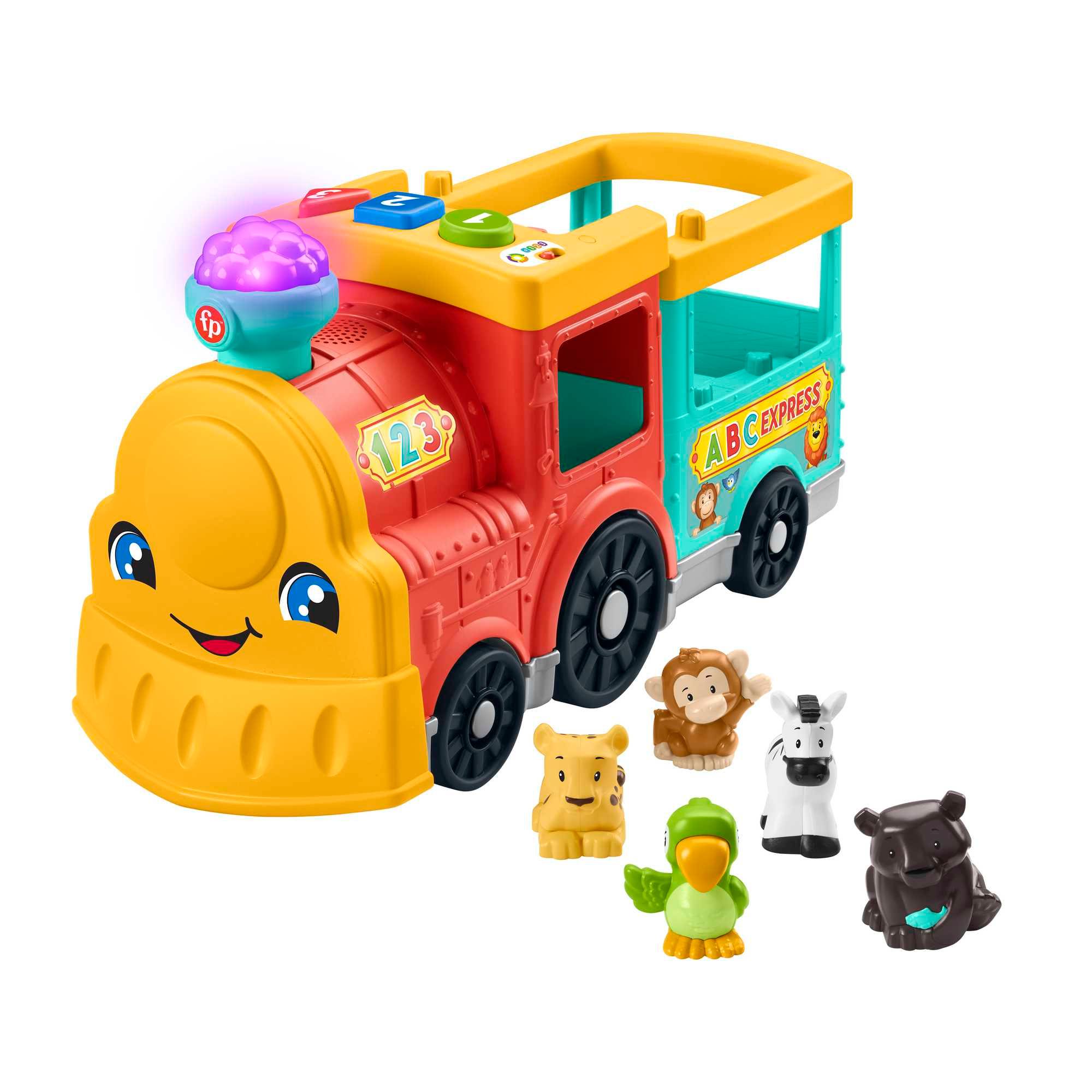 Fisher-Price Little People ABC Zug inkl. Tierfreunde Figuren, Lernspielzeug