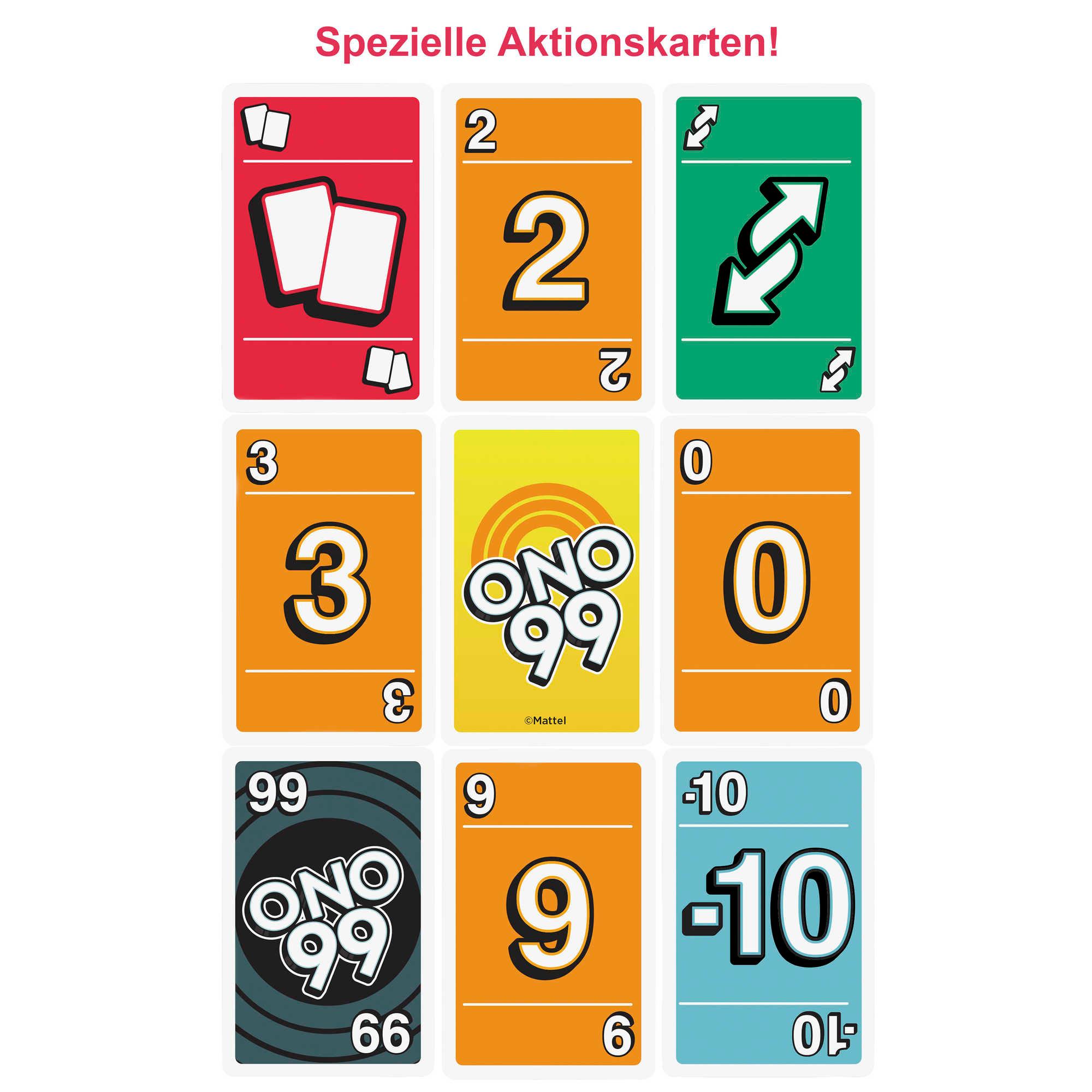 Produktbild Mattel Games O'NO 99 Kartenspiel, Familienspiel 3 von 6