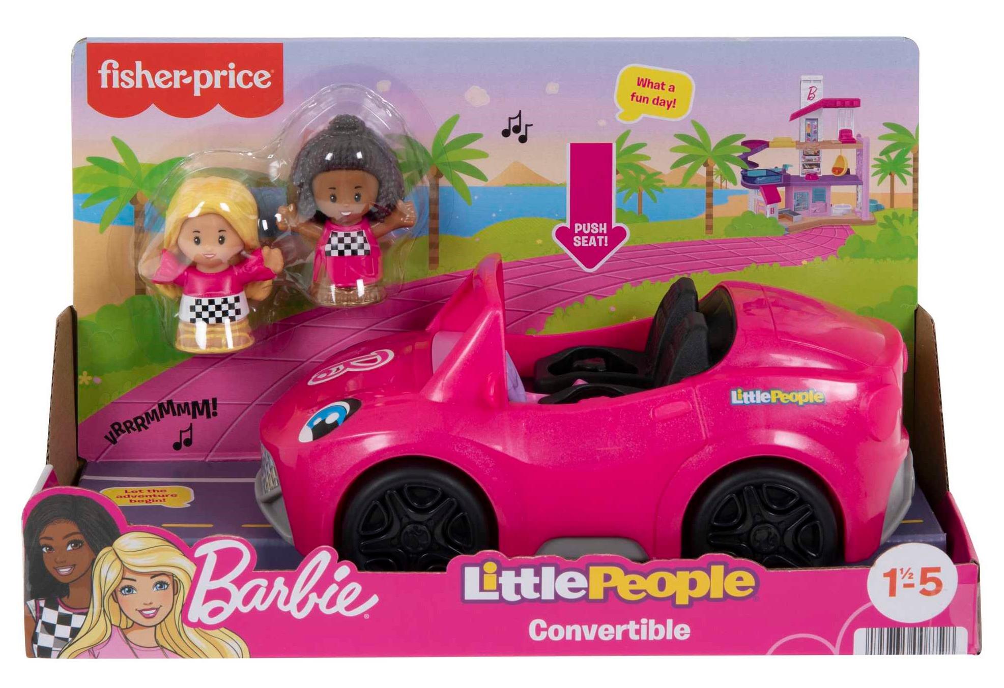 Produktbild Barbie Cabrio Fahrzeug- und Figurenset von Little People 3 von 6