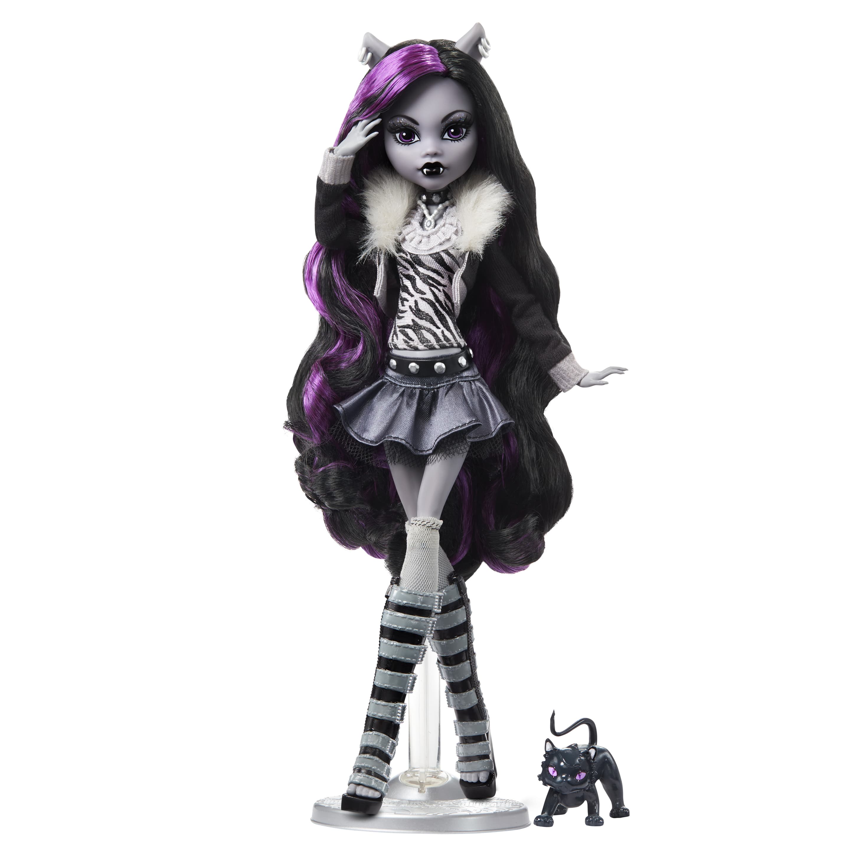 Produktbild Monster-High-Puppe mit Poster, Clawdeen Wolf in Schwarzweiß 6 von 6