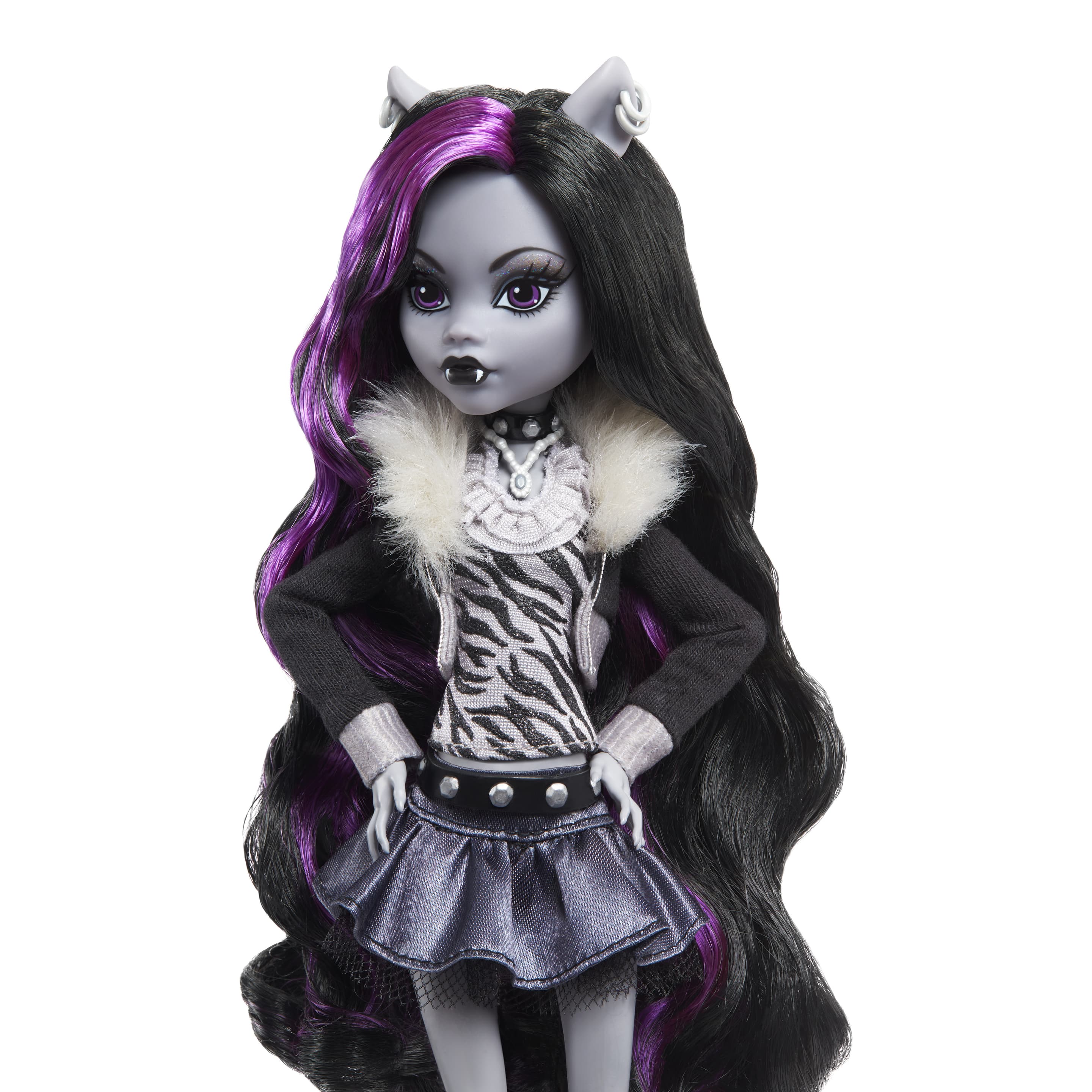 Produktbild Monster-High-Puppe mit Poster, Clawdeen Wolf in Schwarzweiß 3 von 6