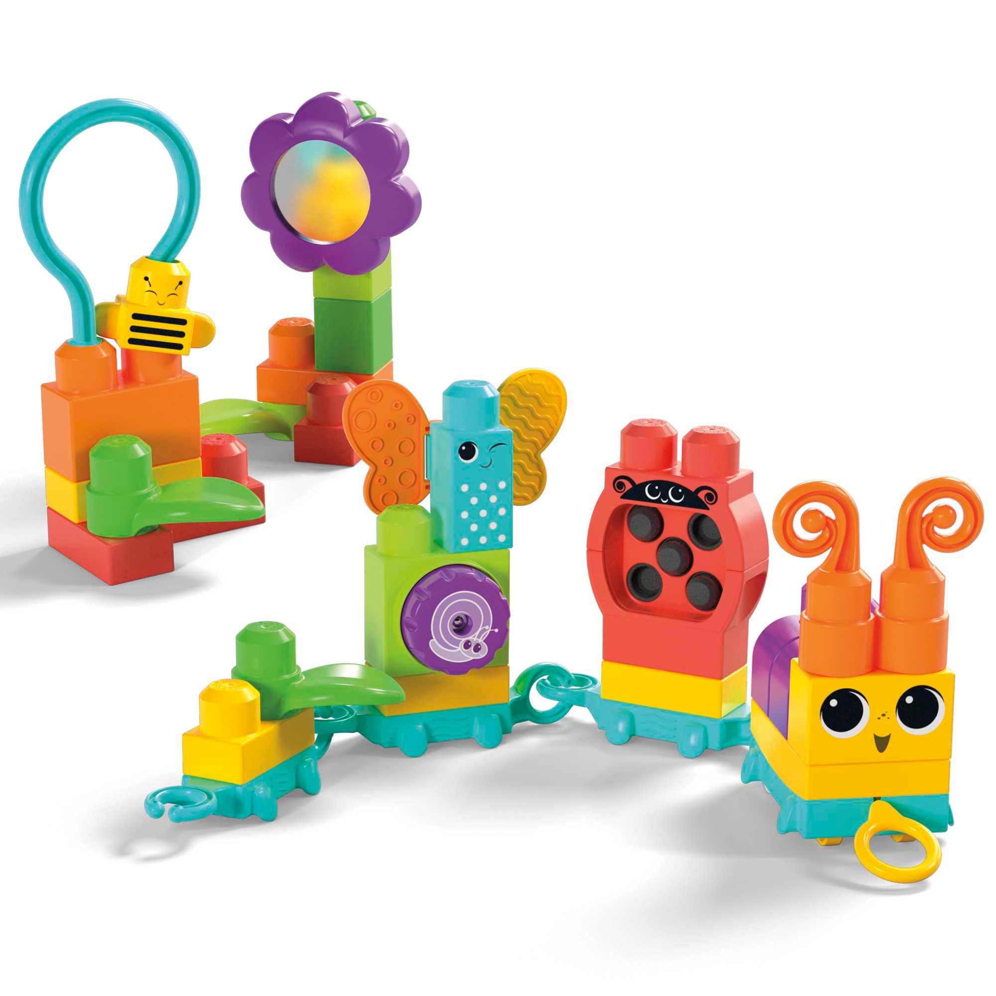 Produktbild MEGA BLOKS Rollspaß Raupenzug, Kleinkind Motorik-Spielzeug (Sensorik) 2 von 6