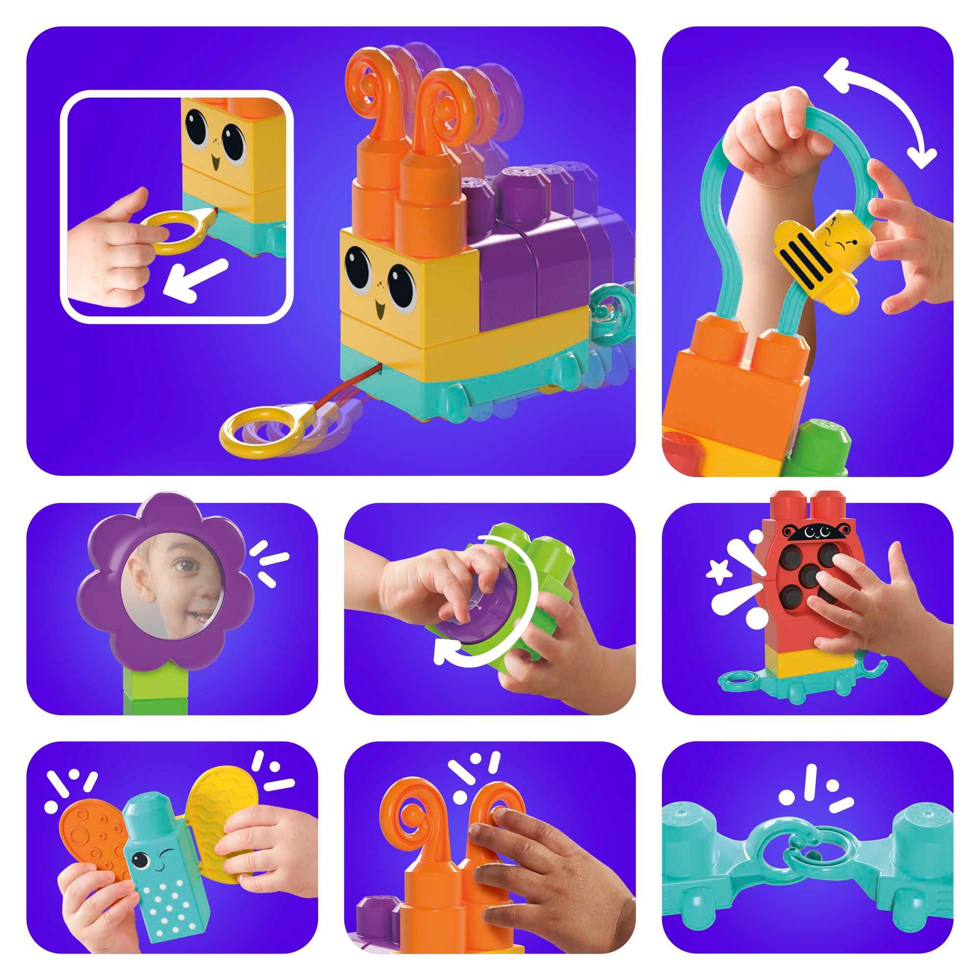Produktbild MEGA BLOKS Rollspaß Raupenzug, Kleinkind Motorik-Spielzeug (Sensorik) 5 von 6
