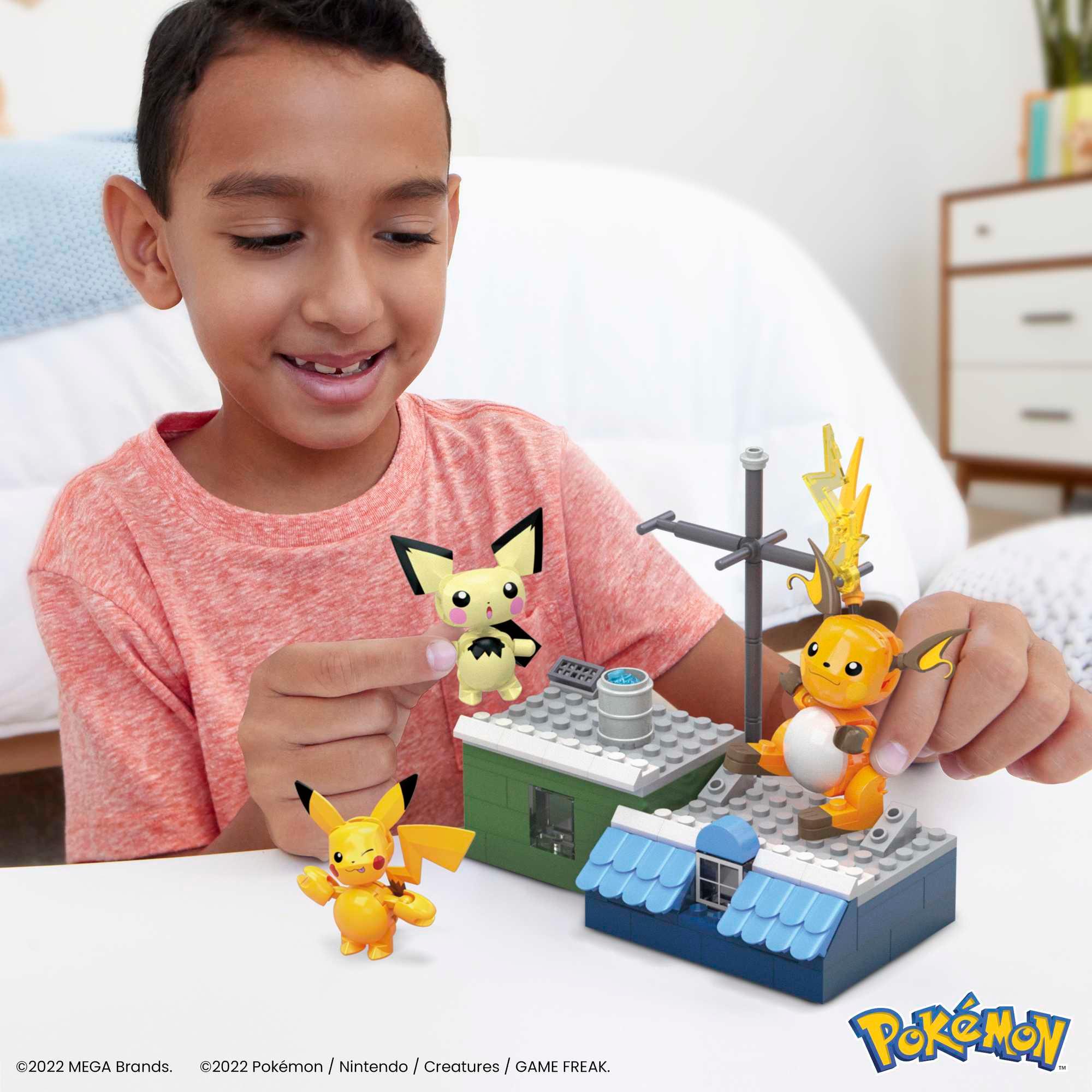 Produktbild MEGA Pokémon-Bauspielzeug Pikachu-Set mit 3 Actionfiguren (159 Teile) für Kinder 2 von 6
