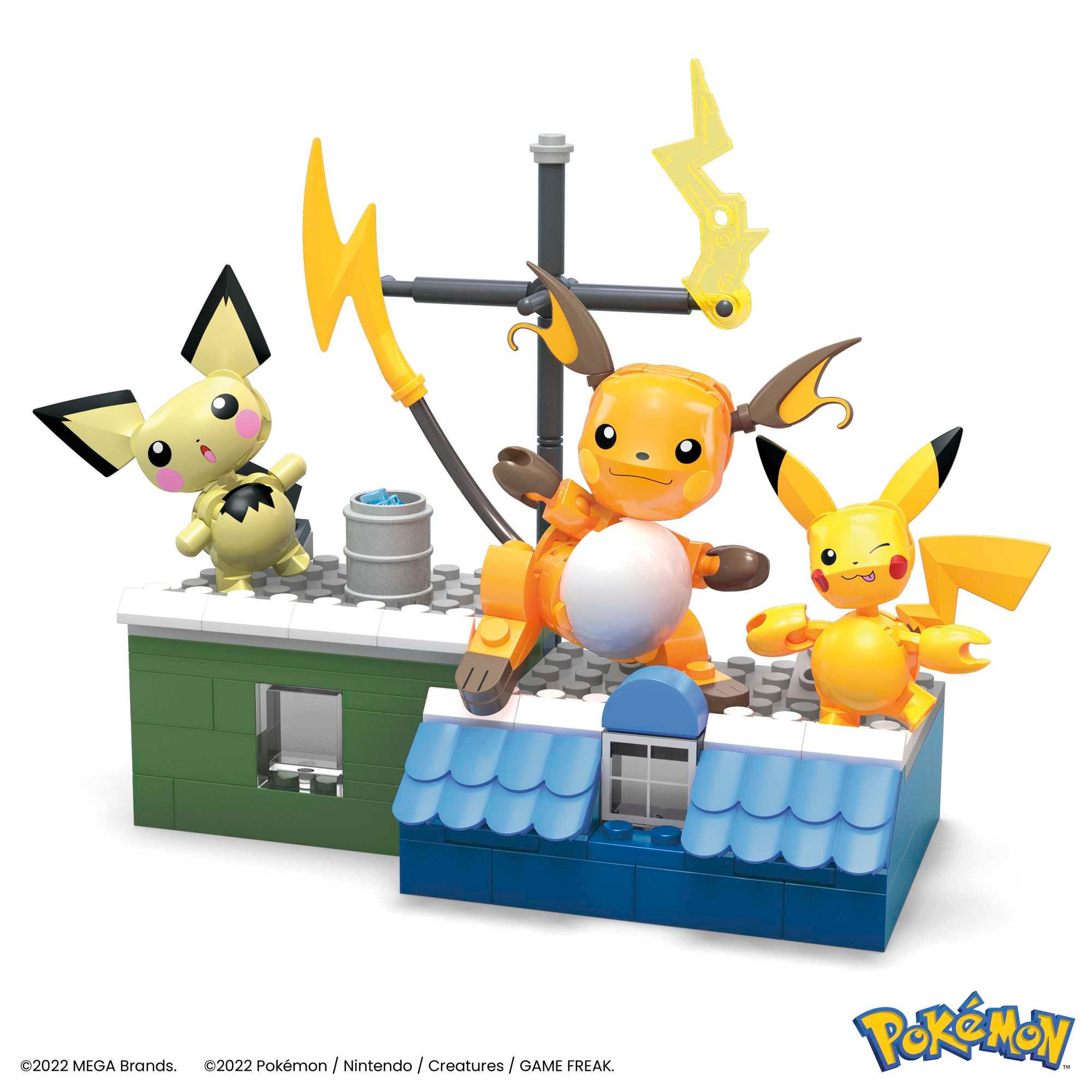 Produktbild MEGA Pokémon-Bauspielzeug Pikachu-Set mit 3 Actionfiguren (159 Teile) für Kinder 3 von 6